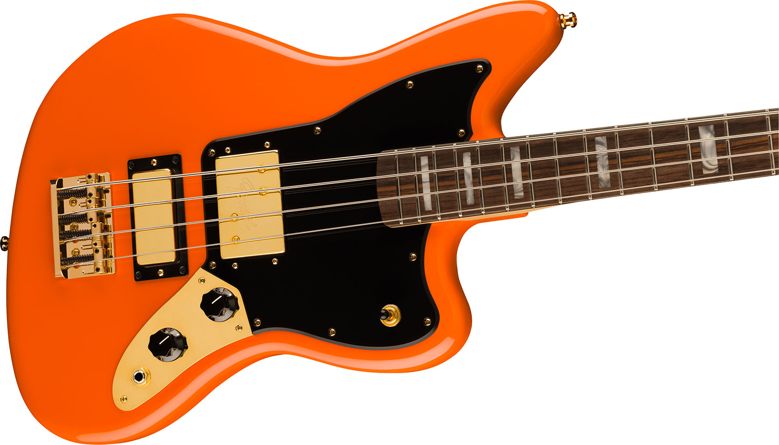 Fender Mike Kerr Jaguar Ltd Mex Signature Rw - Tiger's Blood Orange - Bajo eléctrico de cuerpo sólido - Variation 2