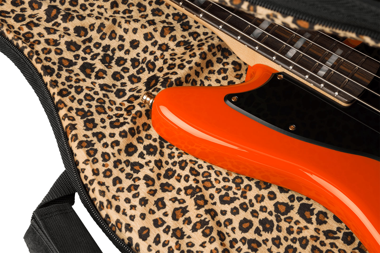 Fender Mike Kerr Jaguar Ltd Mex Signature Rw - Tiger's Blood Orange - Bajo eléctrico de cuerpo sólido - Variation 5