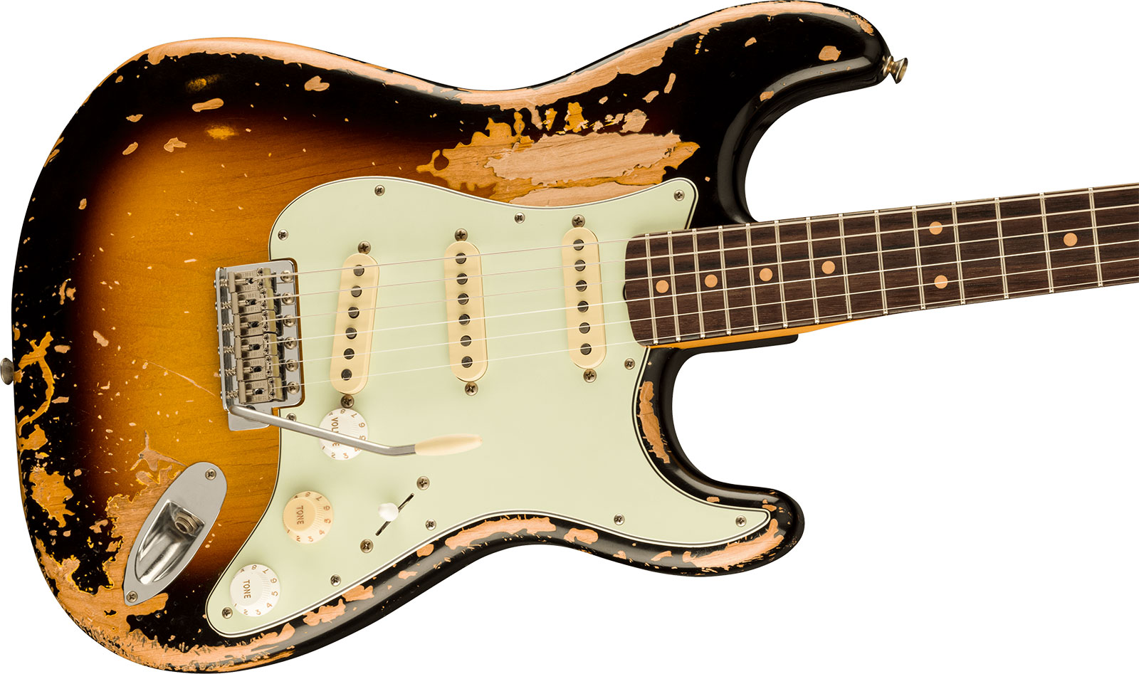 Fender Mike Mccready Strat Mex Signature 3s Trem Rw - Road Worn 3-color Sunburst - Guitarra eléctrica de autor - Variation 2