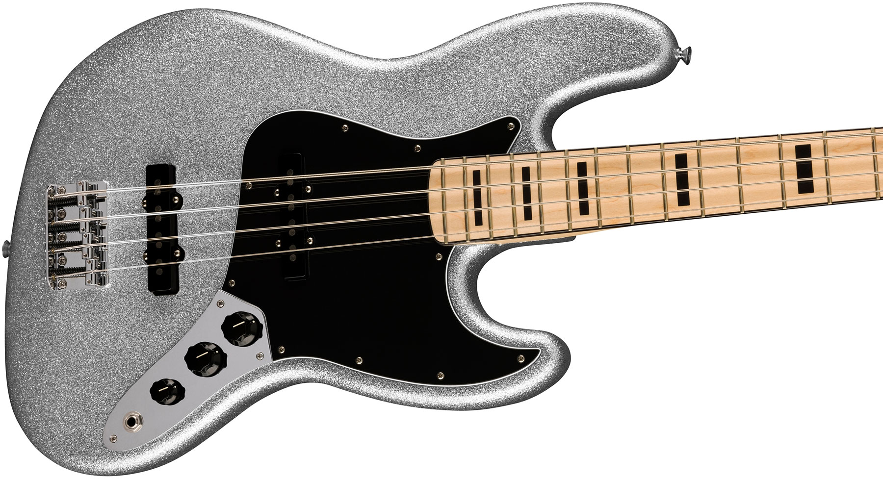Fender Mikey Way Jazz Bass Ltd Signature Mex Mn - Silver Sparkle - Bajo eléctrico de cuerpo sólido - Variation 2