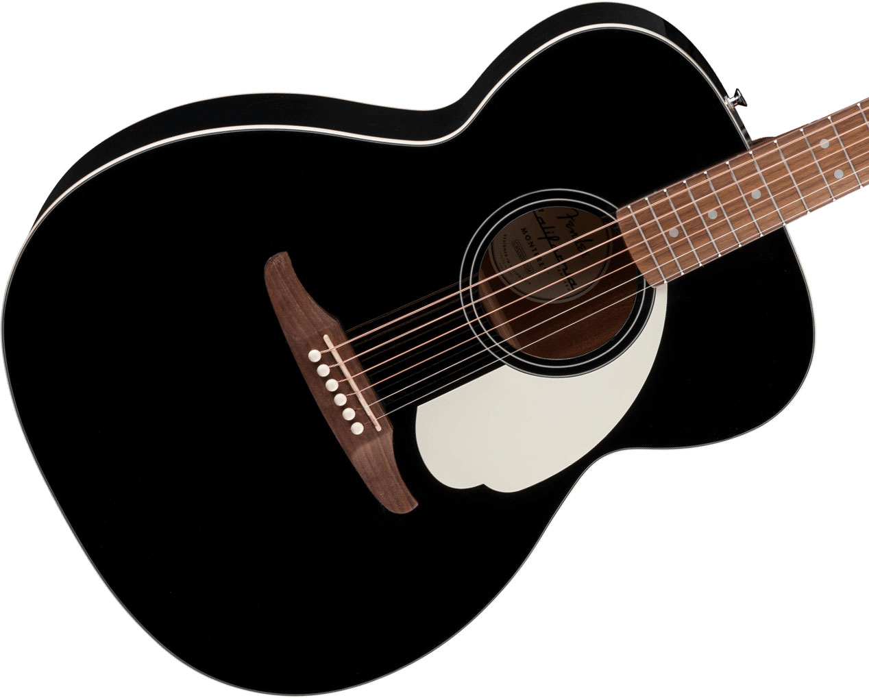 Fender Monterey California Standard Om Epicea Sapele Wal - Black - Guitarra folk - Variation 2
