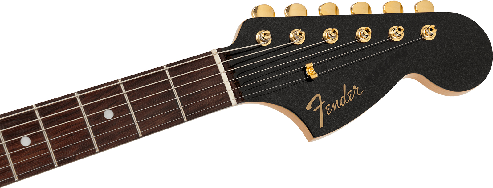 Fender Mustang 60s Traditional Mij Ltd Jap Shsc 2s Trem Rw - Black Pearl - Guitarra electrica retro rock - Variation 3