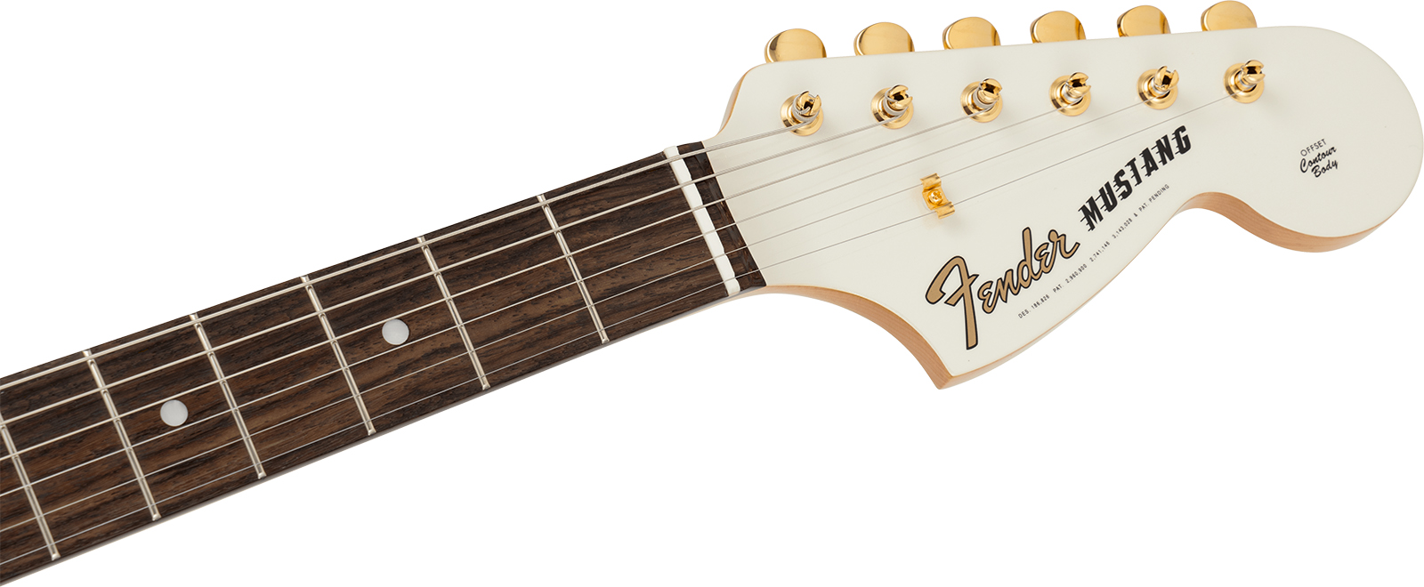 Fender Mustang 60s Traditional Mij Ltd Jap Shsc 2s Trem Rw - White Pearl - Guitarra electrica retro rock - Variation 3