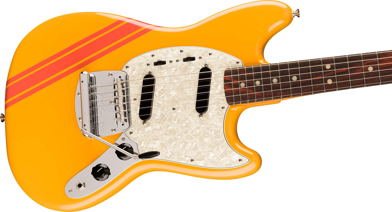 Fender Mustang 70s Competition Vintera 2 Mex 2s Trem Rw - Competition Orange - Guitarra electrica retro rock - Variation 2