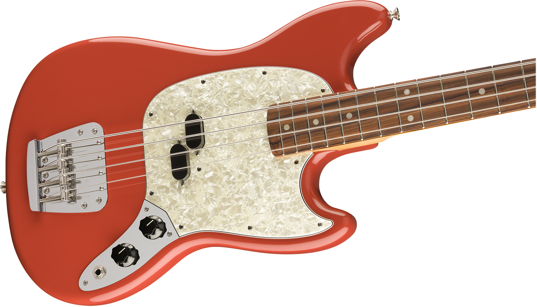 Fender Mustang Bass 60s Vintera Vintage Mex Pf - Fiesta Red - Bajo eléctrico para niños - Variation 2