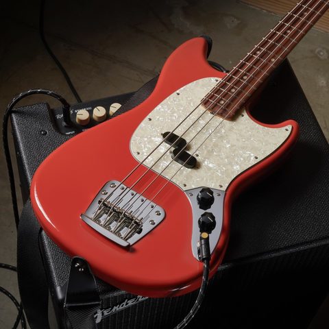 Fender Mustang Bass 60s Vintera Vintage Mex Pf - Fiesta Red - Bajo eléctrico para niños - Variation 5
