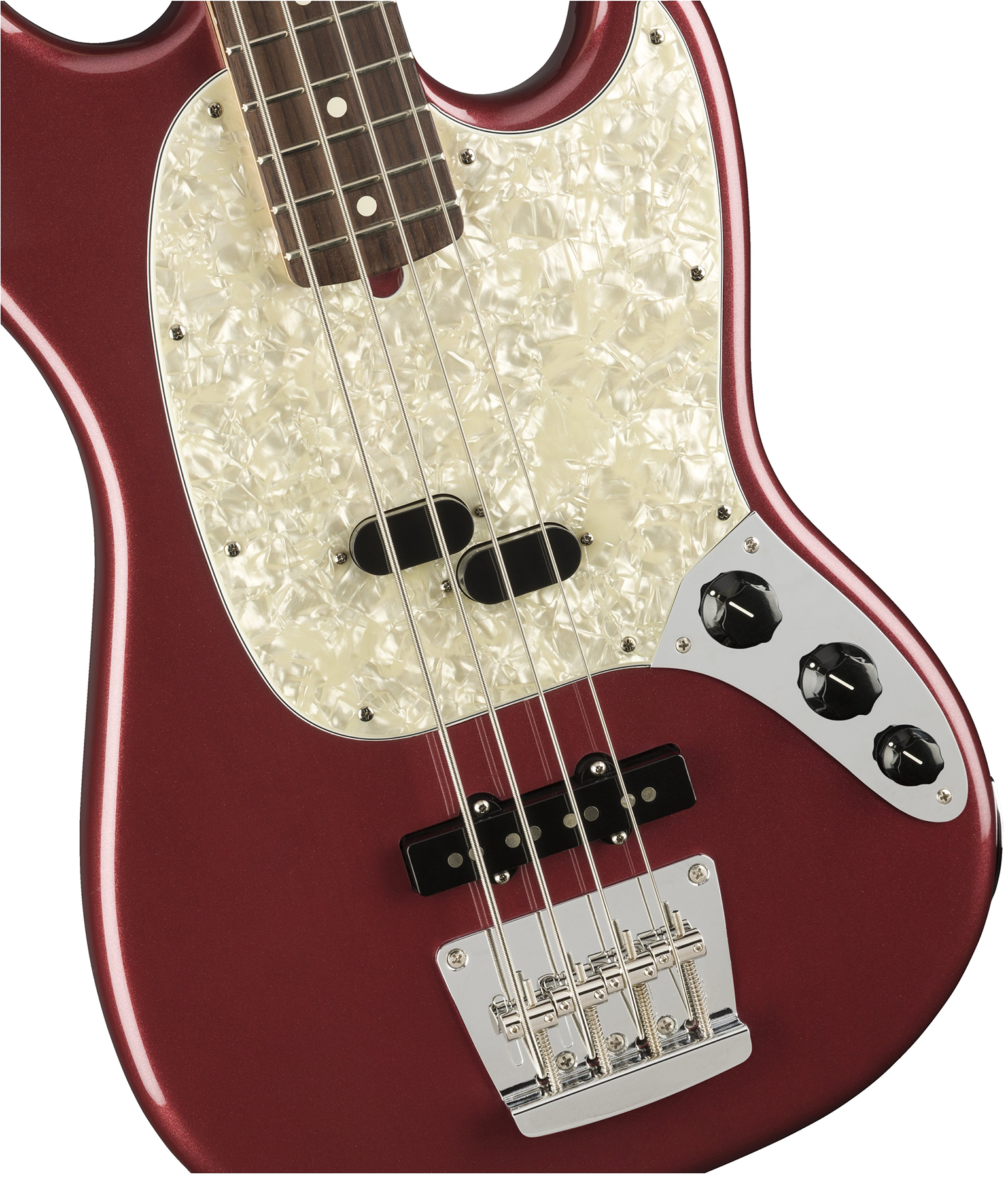 Fender Mustang Bass American Performer Usa Rw - Aubergine - Bajo eléctrico para niños - Variation 2