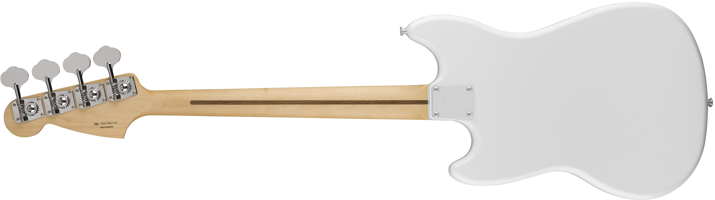 Fender Mustang Bass Pj Mex Pf - Olympic White - Bajo eléctrico para niños - Variation 1