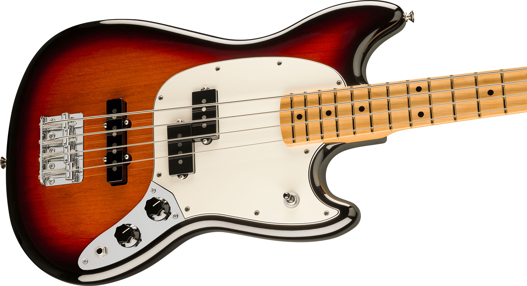 Fender Mustang Bass Pj Player Ii Mex Mn - 3-color Sunburst - Bajo eléctrico de cuerpo sólido - Variation 2