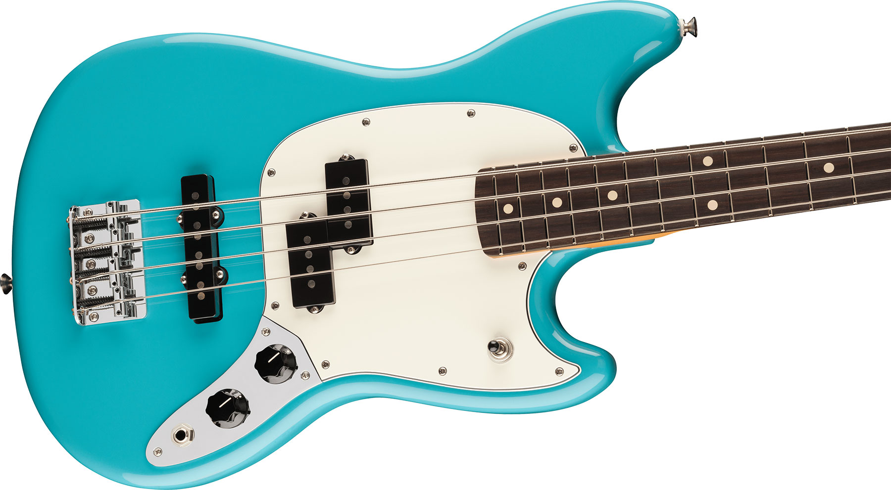 Fender Mustang Bass Pj Player Ii Mex Rw - Aquatone Blue - Bajo eléctrico de cuerpo sólido - Variation 2
