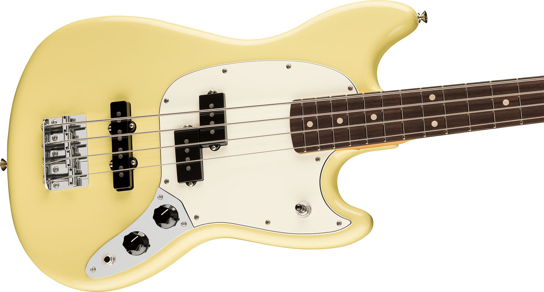 Fender Mustang Bass Pj Player Ii Mex Ss Rw - Hialeah Yellow - Bajo eléctrico de cuerpo sólido - Variation 2