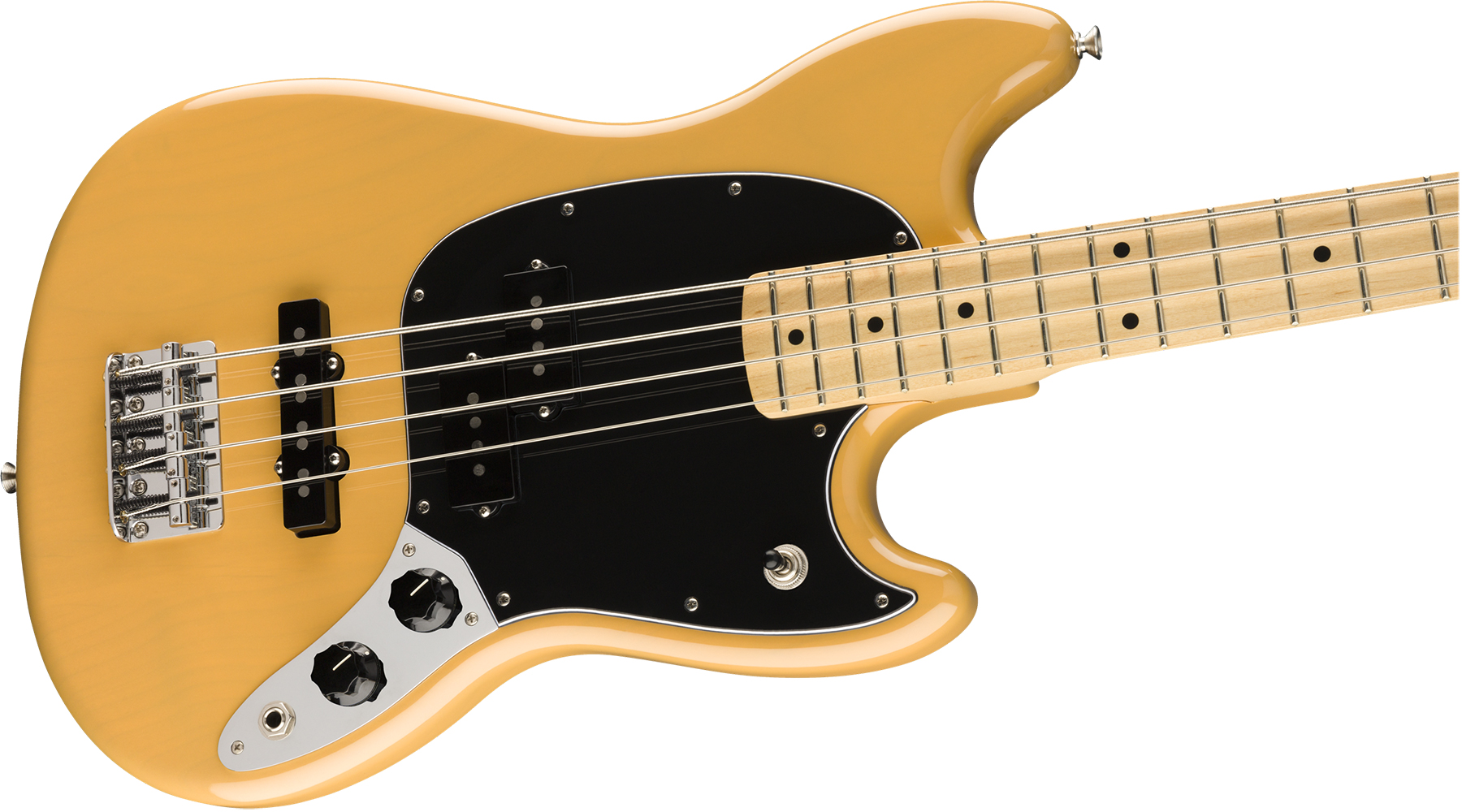 Fender Mustang Bass Pj Player Ltd Mex Mn - Butterscotch Blonde - Bajo eléctrico para niños - Variation 2