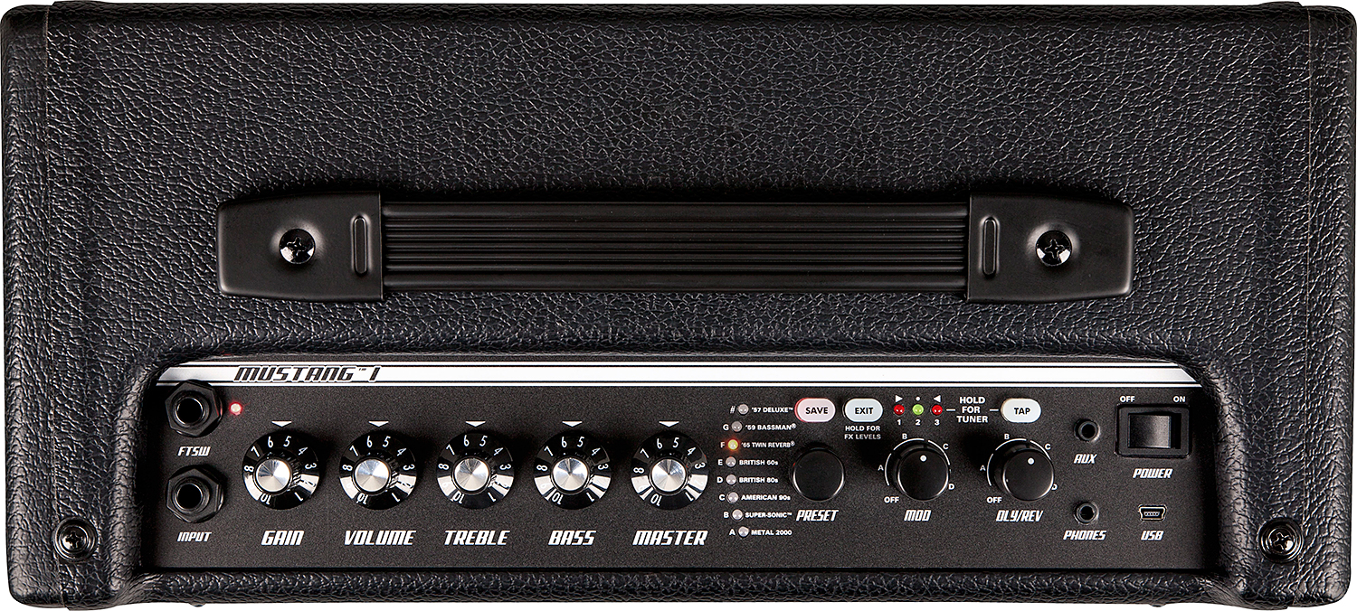 Fender Mustang I V2 20w 1x8 Black - Combo amplificador para guitarra eléctrica - Variation 1