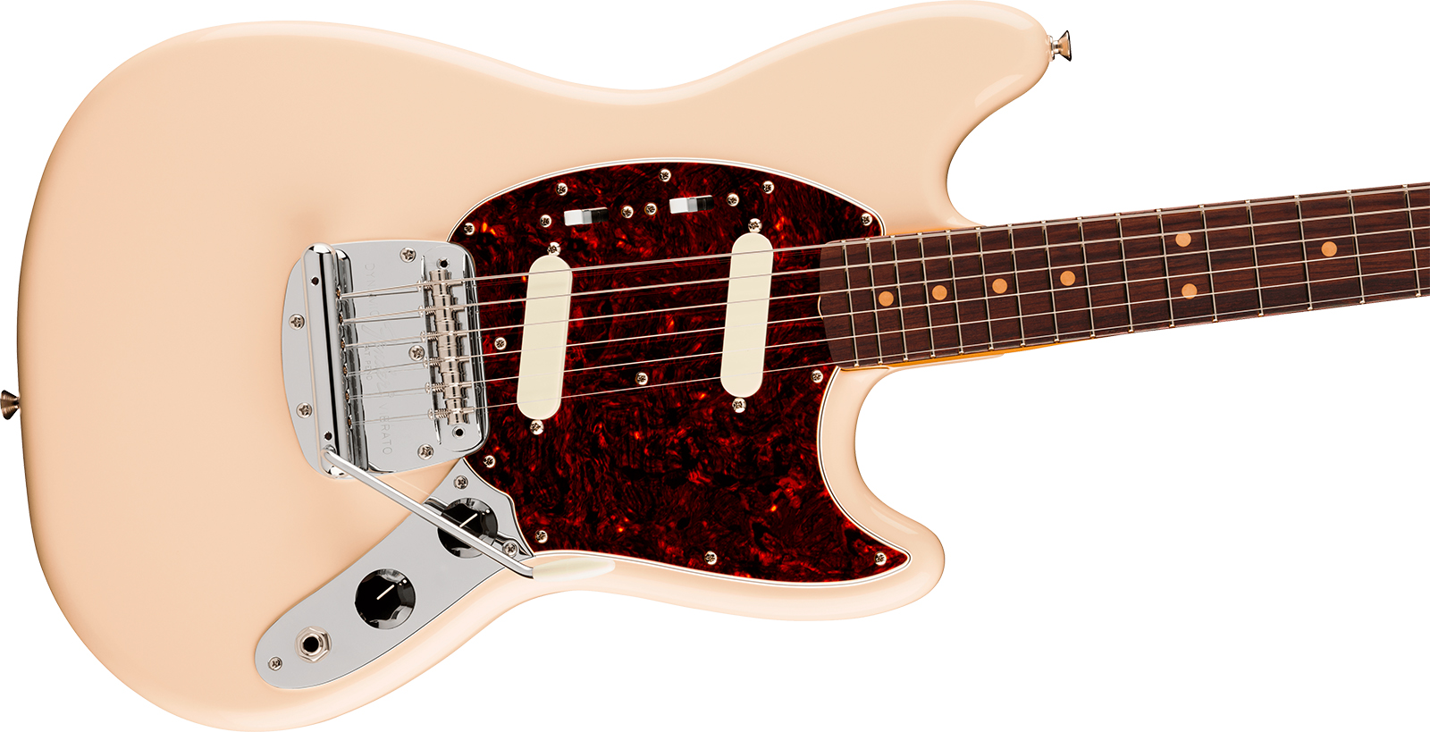 Fender Mustang Mid 60s Vintera 3 Mex Shsc 2s Trem Rw - Olympic White - Guitarra electrica retro rock - Variation 2