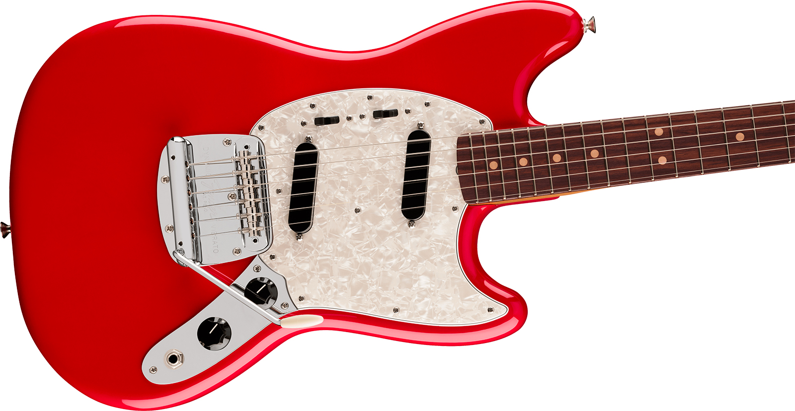 Fender Mustang Mid 60s Vintera 3 Mex Shsc 2s Trem Rw - Dakota Red - Guitarra electrica retro rock - Variation 2