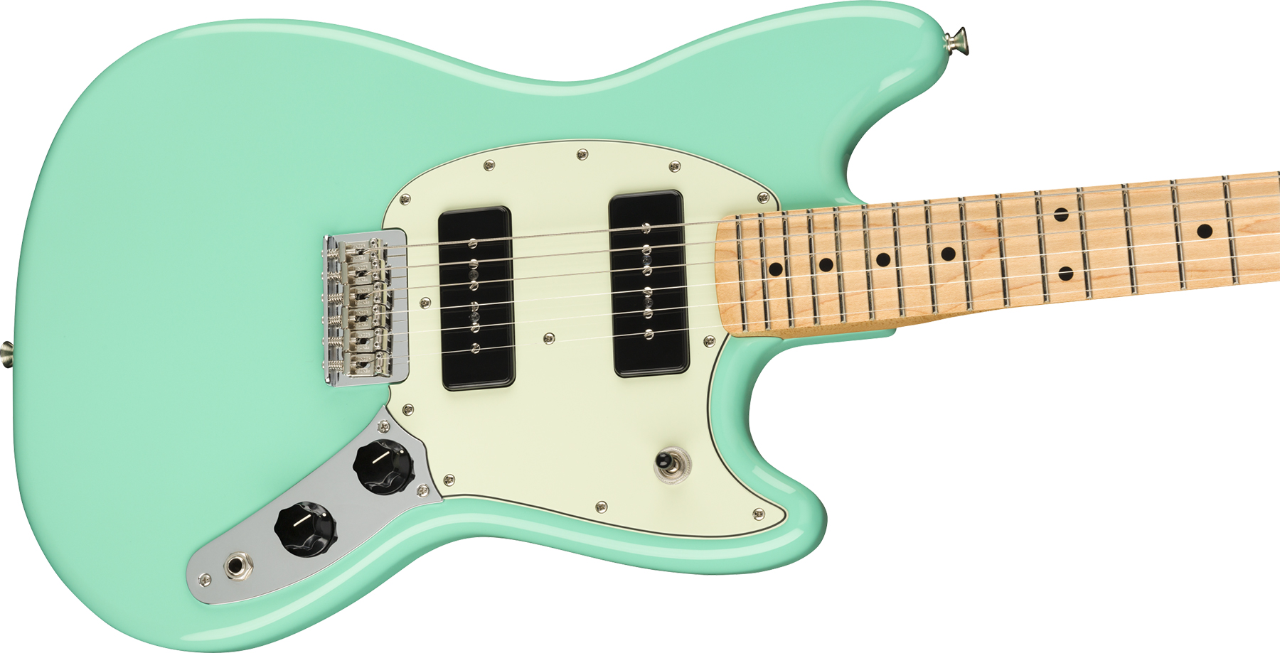 Fender Mustang Player 90 Mex Ht 2p90 Mn - Seafoam Green - Guitarra electrica retro rock - Variation 2