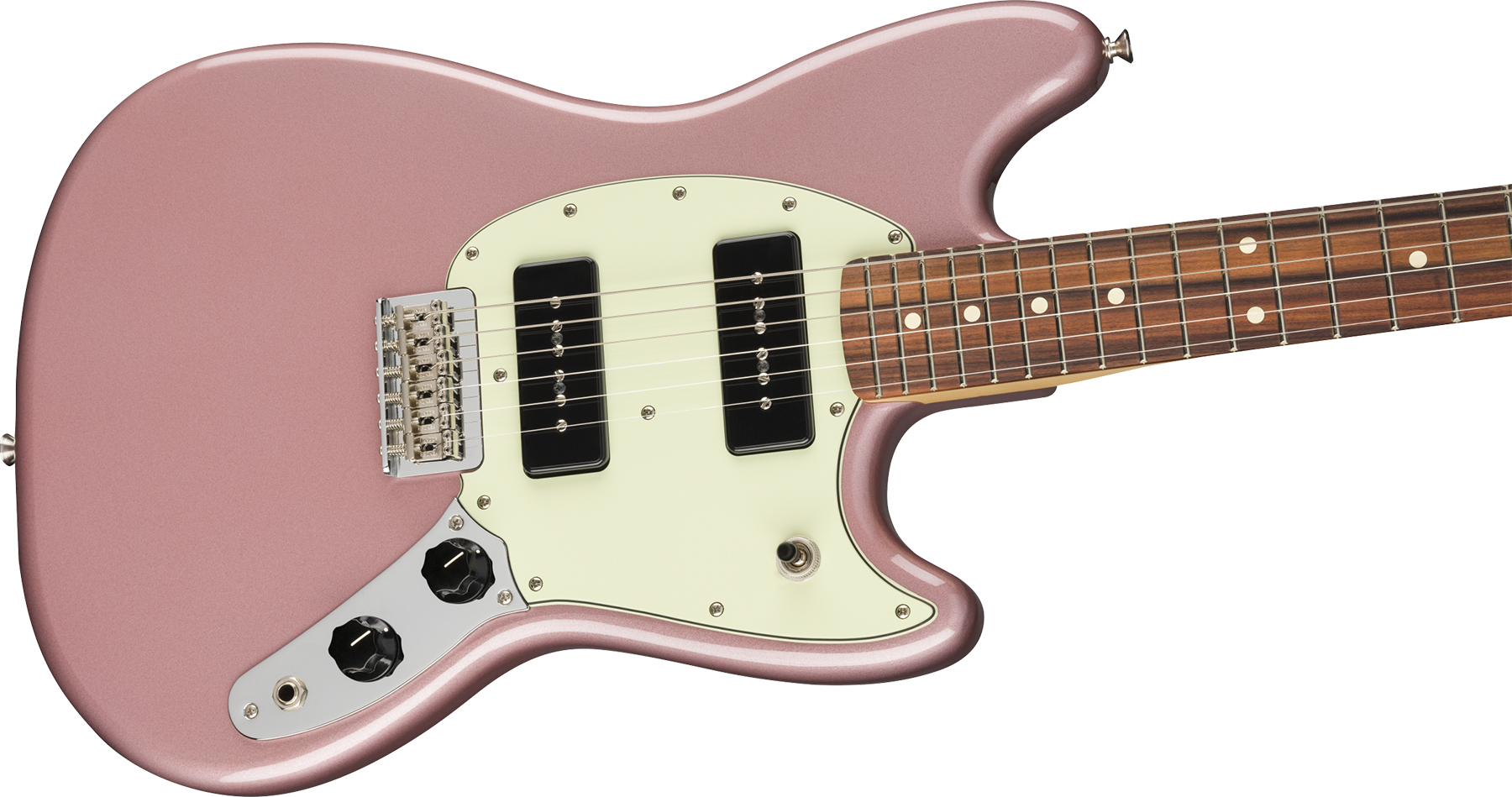 Fender Mustang Player 90 Mex Ht 2p90 Pf - Burgundy Mist Metallic - Guitarra electrica retro rock - Variation 2