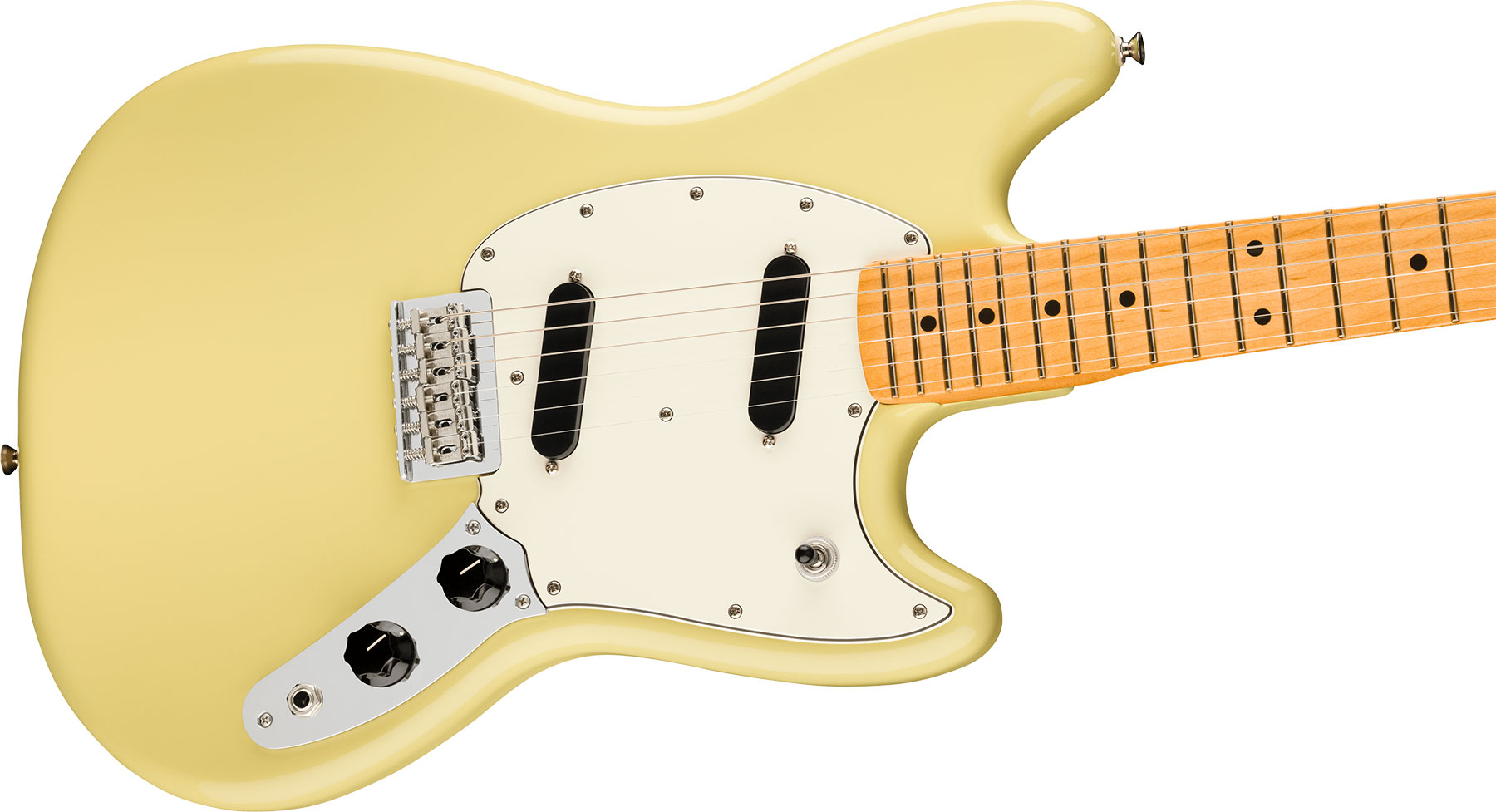 Fender Mustang Player Ii Mex 2s Ht Mn - Hialeah Yellow - Guitarra electrica retro rock - Variation 2