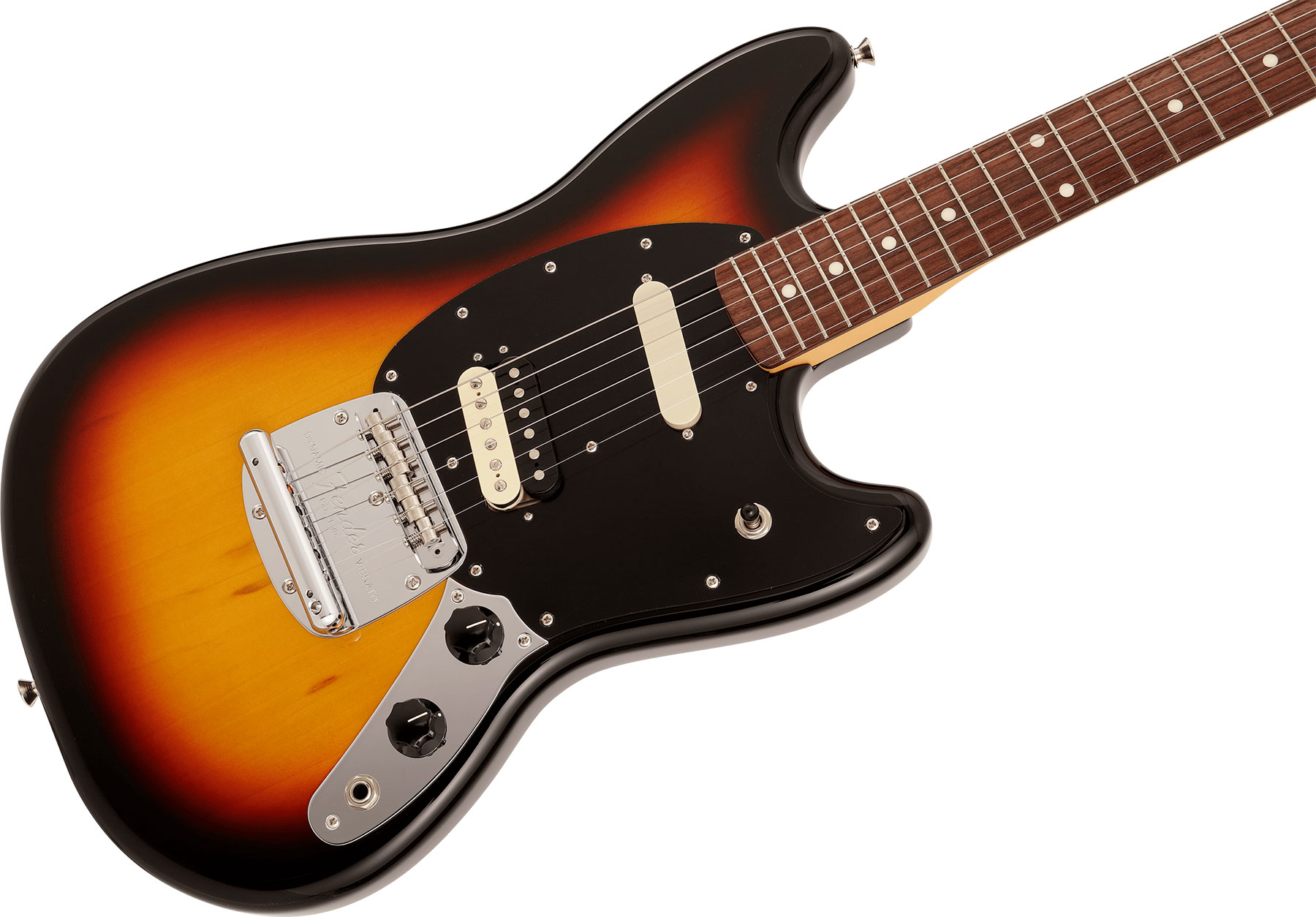 Fender Mustang Reverse Headstock Traditional Ltd Jap Hs Trem Rw - 3-color Sunburst - Guitarra eléctrica con forma de str. - Variation 2
