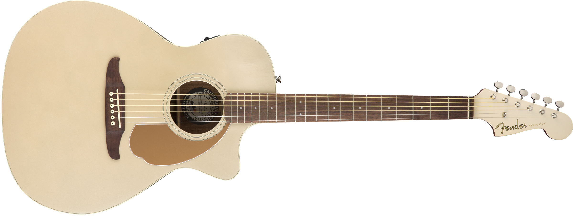 Fender Newporter Player Auditorium Cw Epicea Acajou Wal - Champagne - Guitarra electro acustica - Variation 2