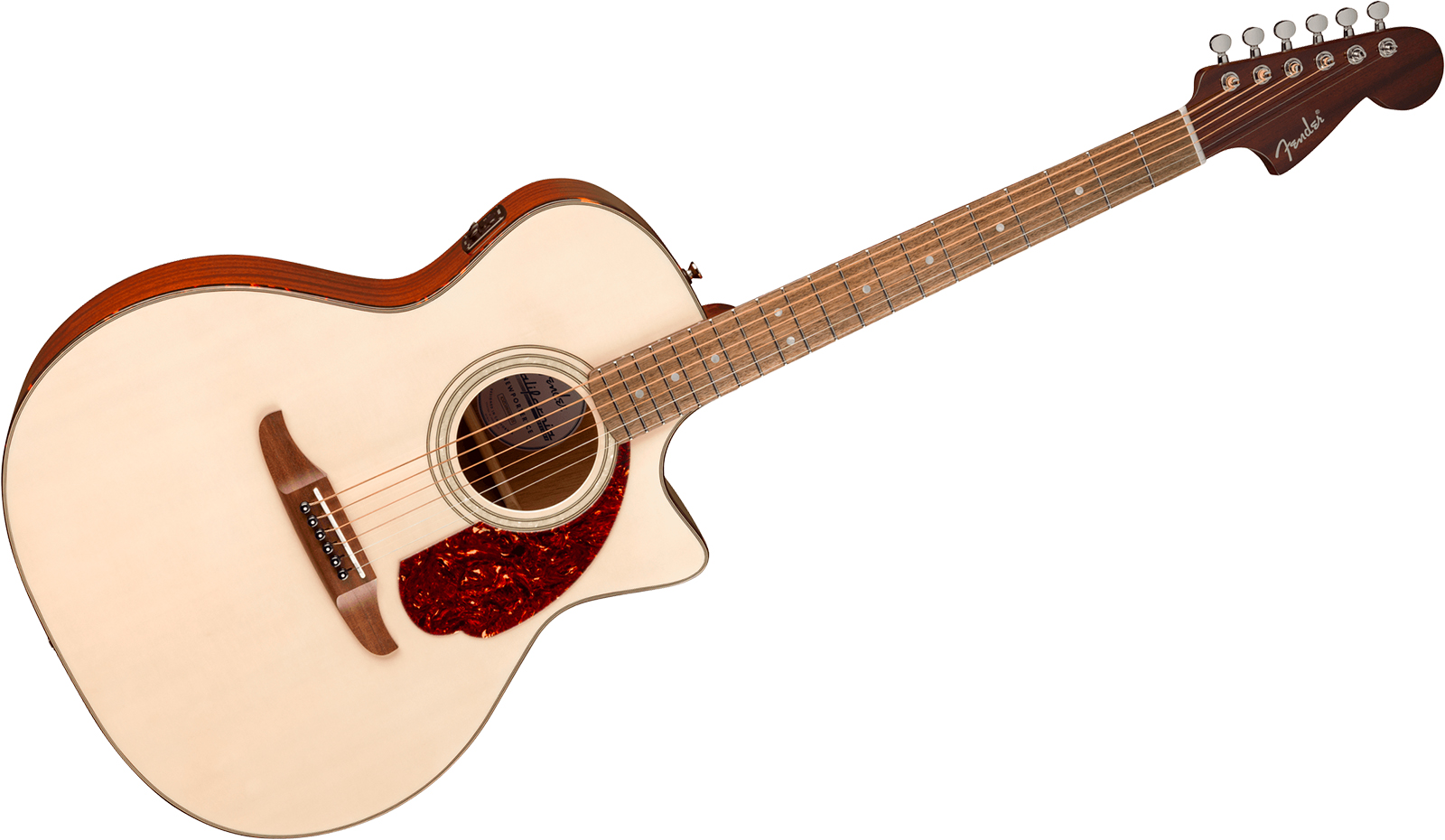 Fender Newporter Deluxe Ce California Auditorium Cw Epicea Acajou Wal - White Blonde - Guitarra folk - Variation 1