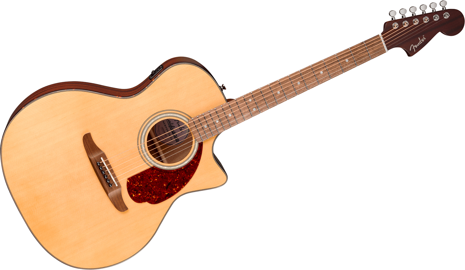 Fender Newporter Deluxe Ce California Auditorium Cw Epicea Acajou Wal - Natural - Guitarra folk - Variation 1