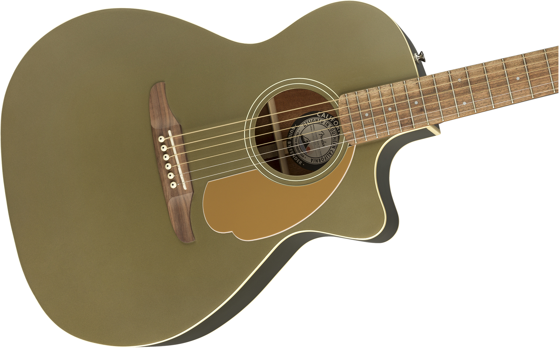 Fender Newporter Player Auditorium Cw Epicea Acajou Wal - Olive Satin - Guitarra electro acustica - Variation 2