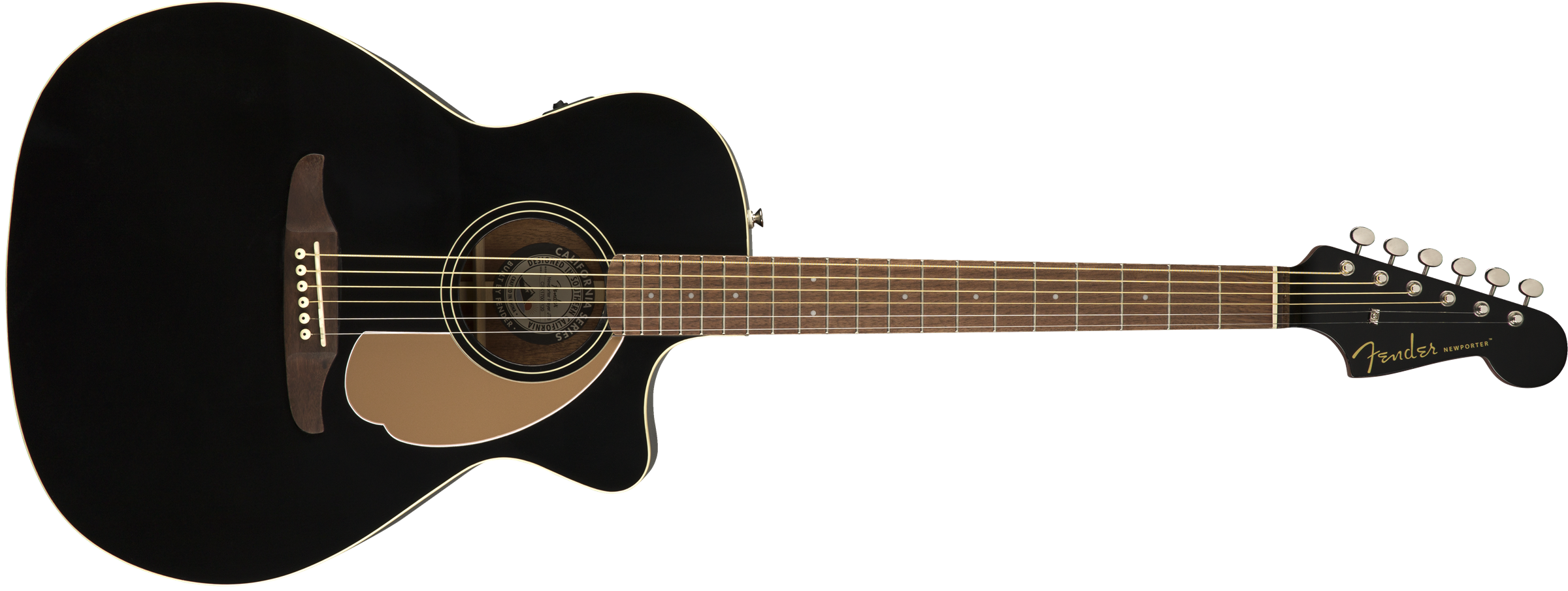 Fender Newporter Player - Jetty Black - Guitarra acústica & electro - Variation 1