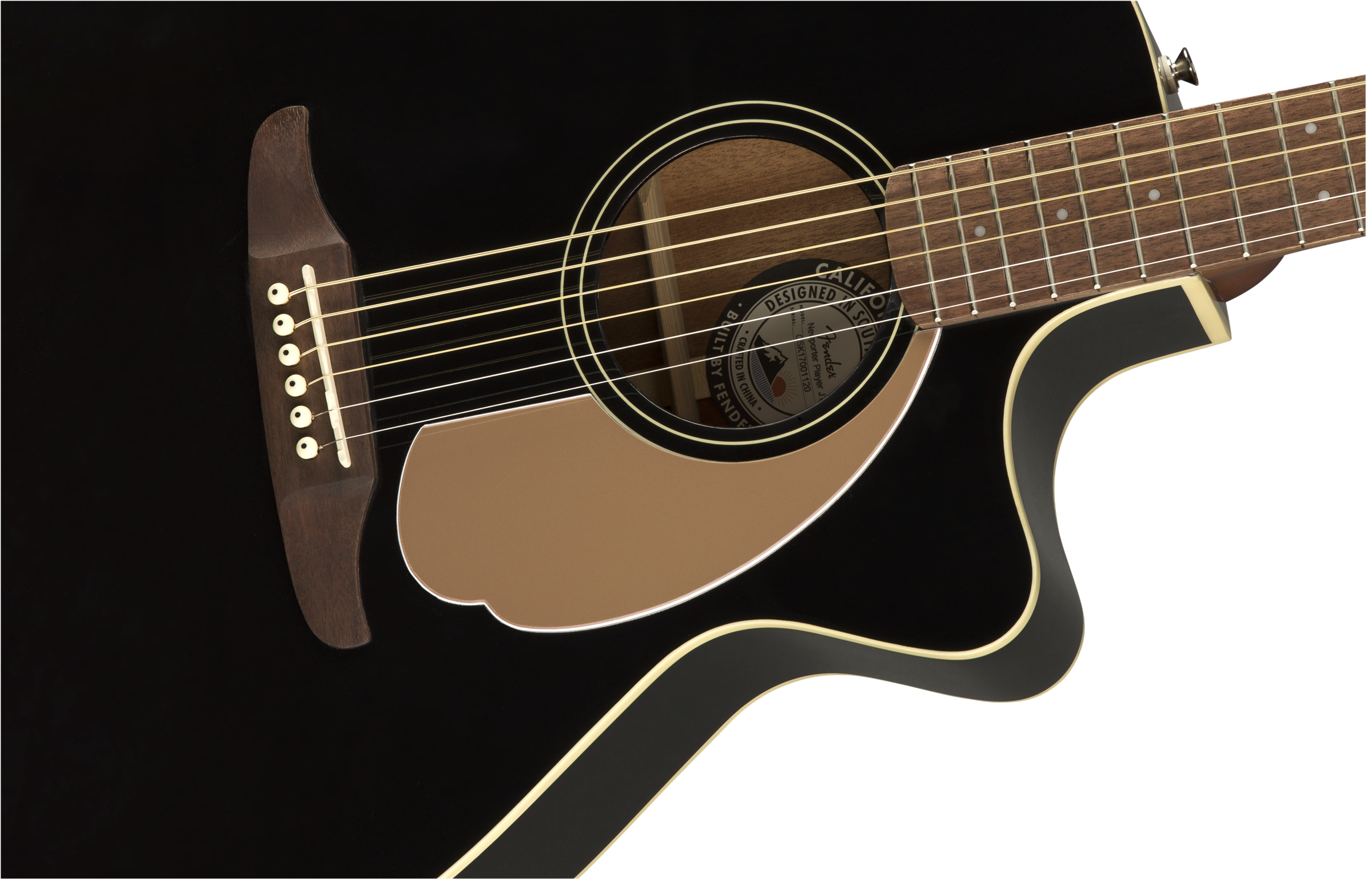 Fender Newporter Player - Jetty Black - Guitarra acústica & electro - Variation 2