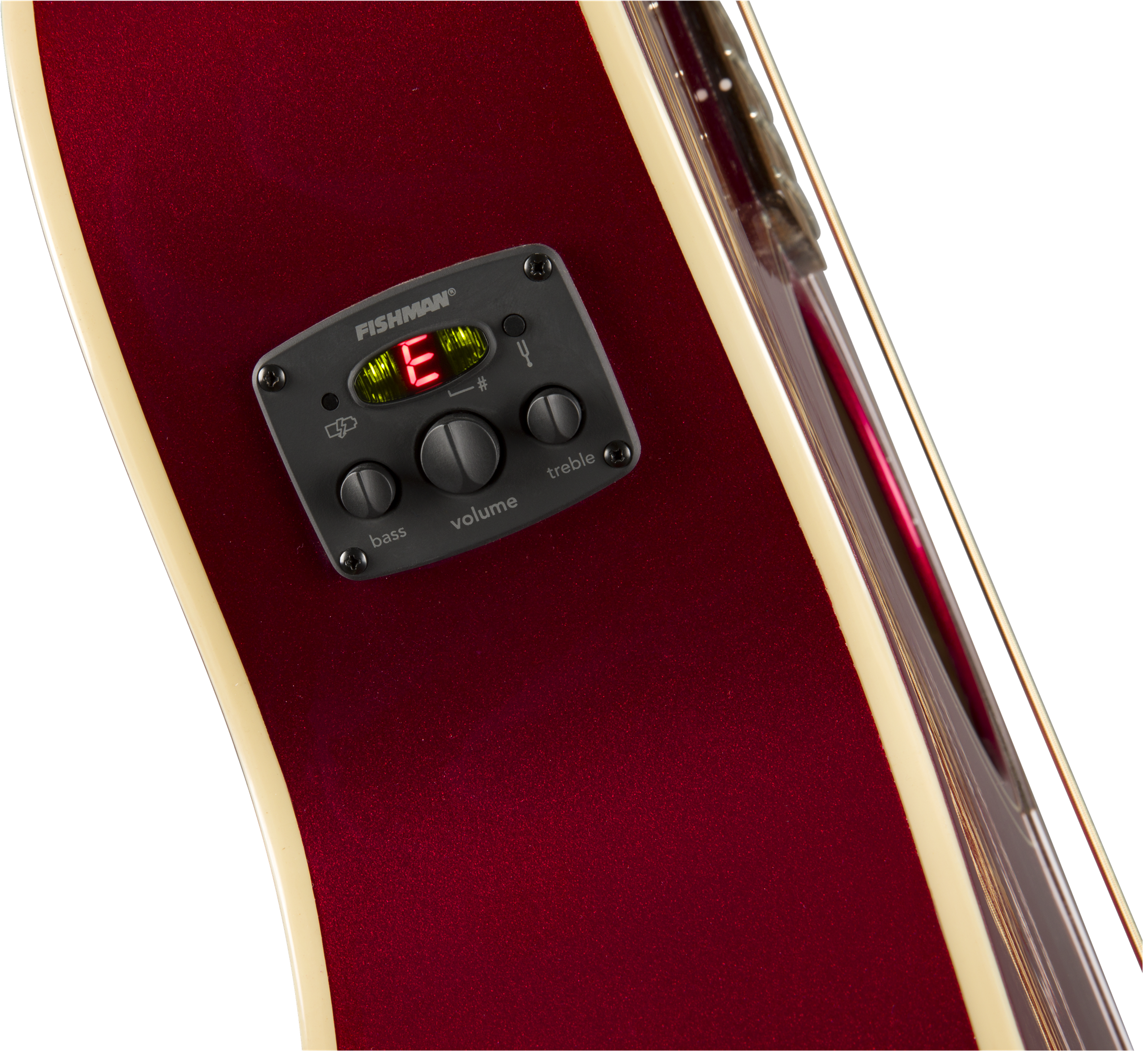 Fender Newporter Player Auditorium Cw Epicea Acajou Wal - Candy Apple Red - Guitarra electro acustica - Variation 5