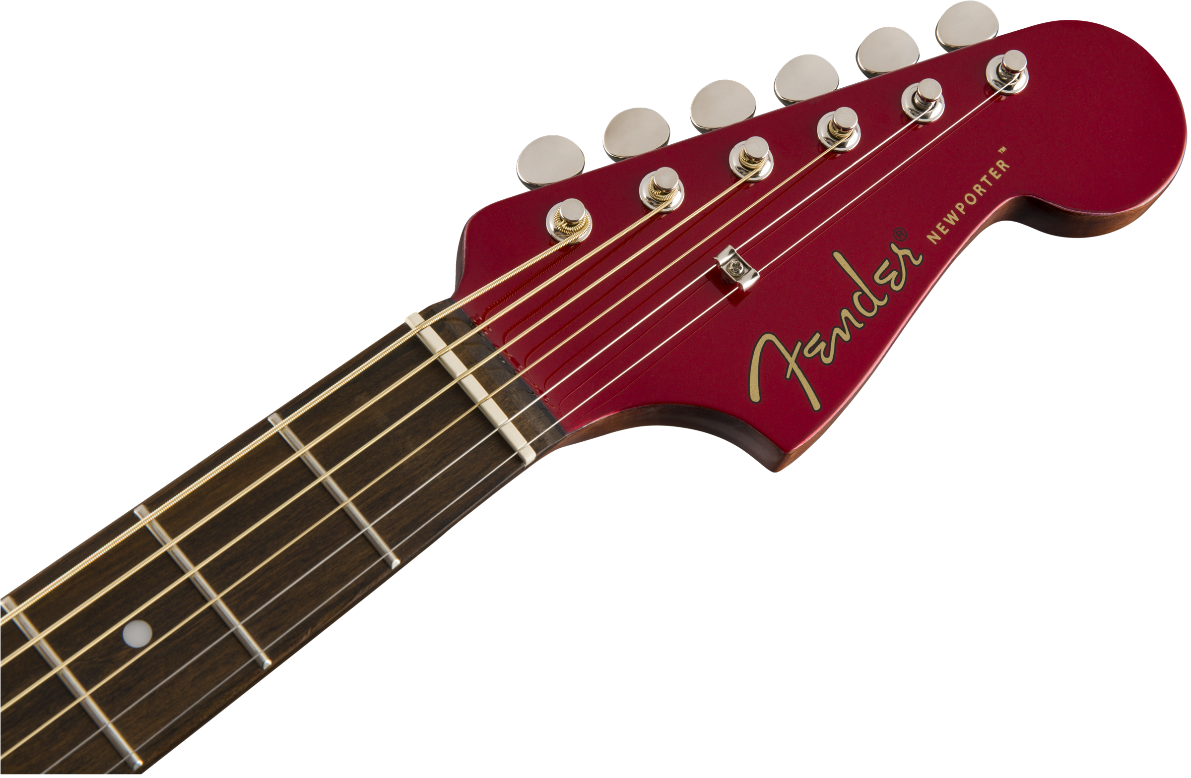 Fender Newporter Player Auditorium Cw Epicea Acajou Wal - Candy Apple Red - Guitarra electro acustica - Variation 6