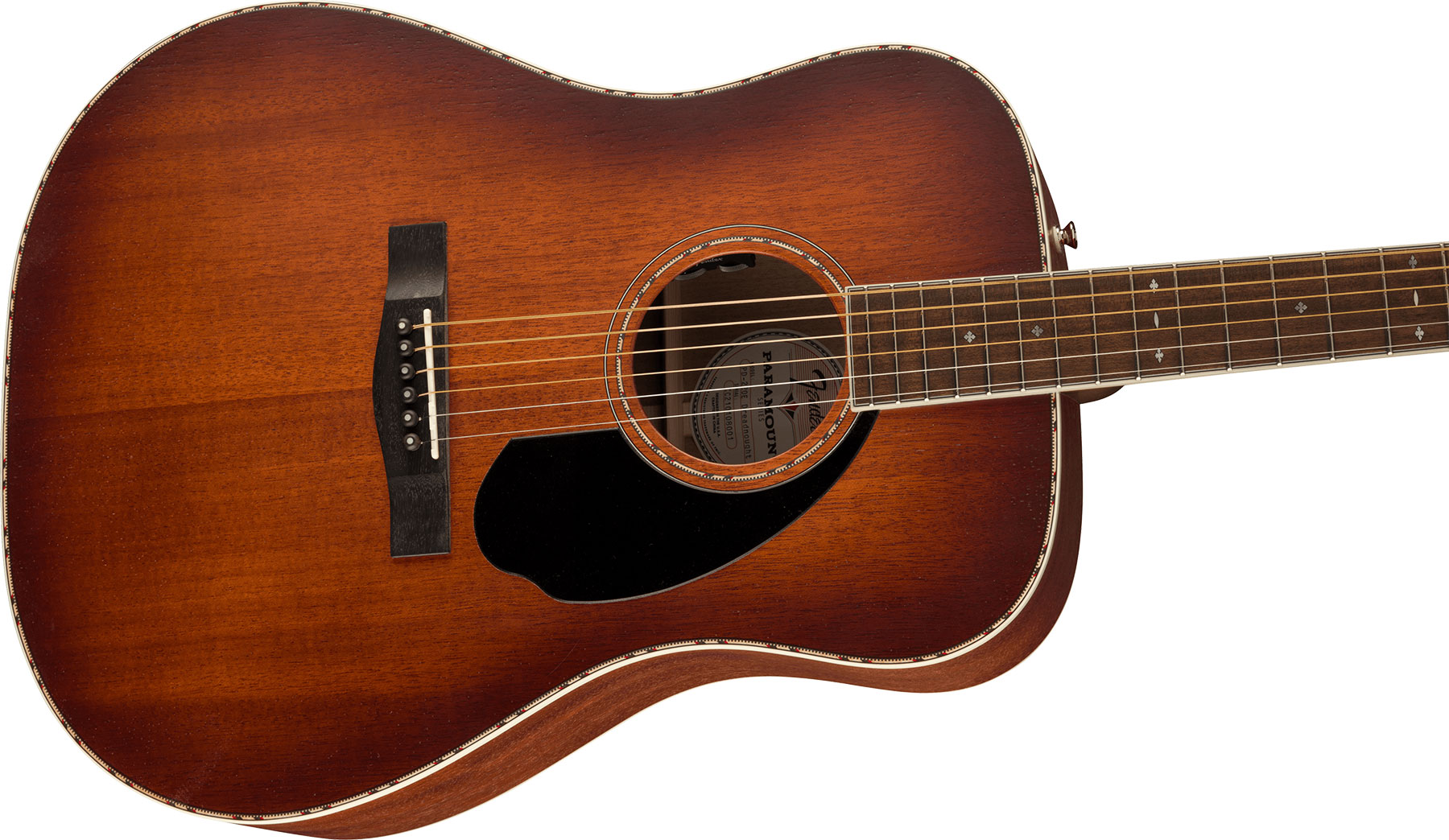 Fender Pd-220e Paramount Dreadnought Tout Acajou Ova - Aged Cognac Burst - Guitarra electro acustica - Variation 2