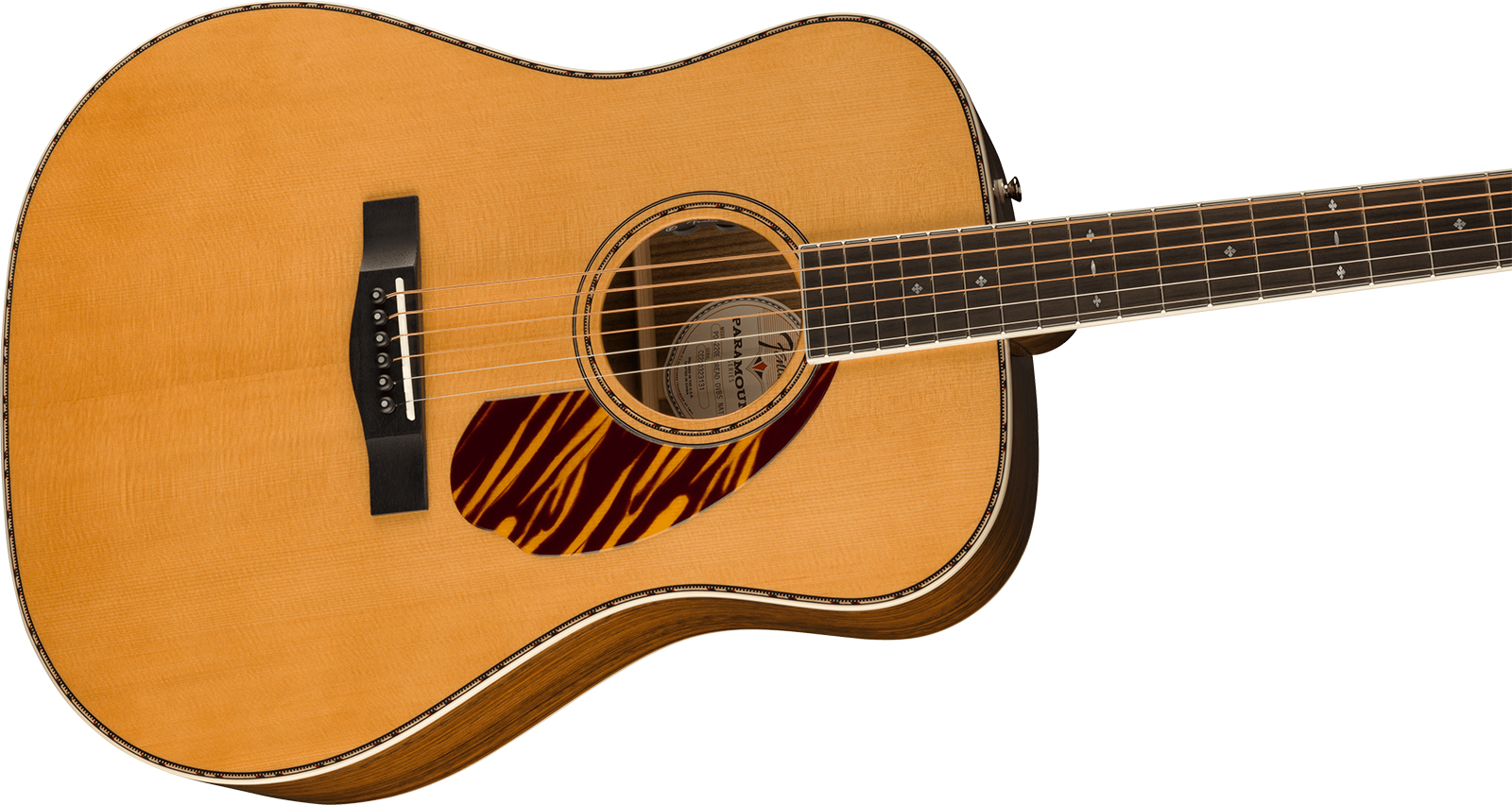 Fender Pd-220e Paramount Fsr Ltd Dreadnought Epicea Ovangkol Ova - Aged Natural - Guitarra electro acustica - Variation 2