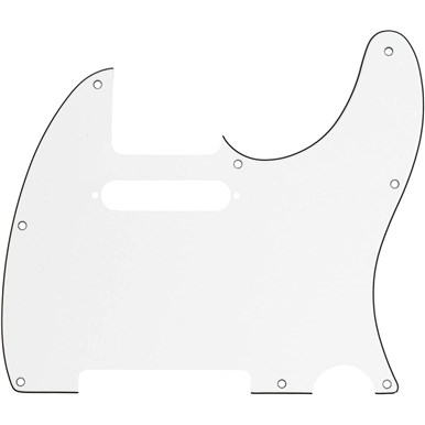 Fender 8-hole Mount Multi-ply Telecaster Pickguards - Parchment - Golpeador - Variation 1