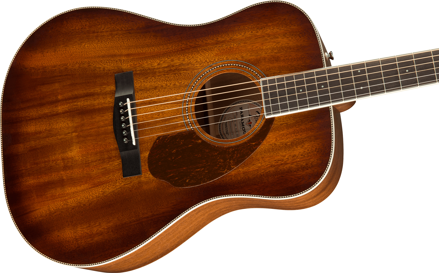 Fender Pm-1e All-mahogany Ne Paramount Dreadnought Tout Acajou Ova +etui - Aged Cognac Burst - Guitarra folk - Variation 2