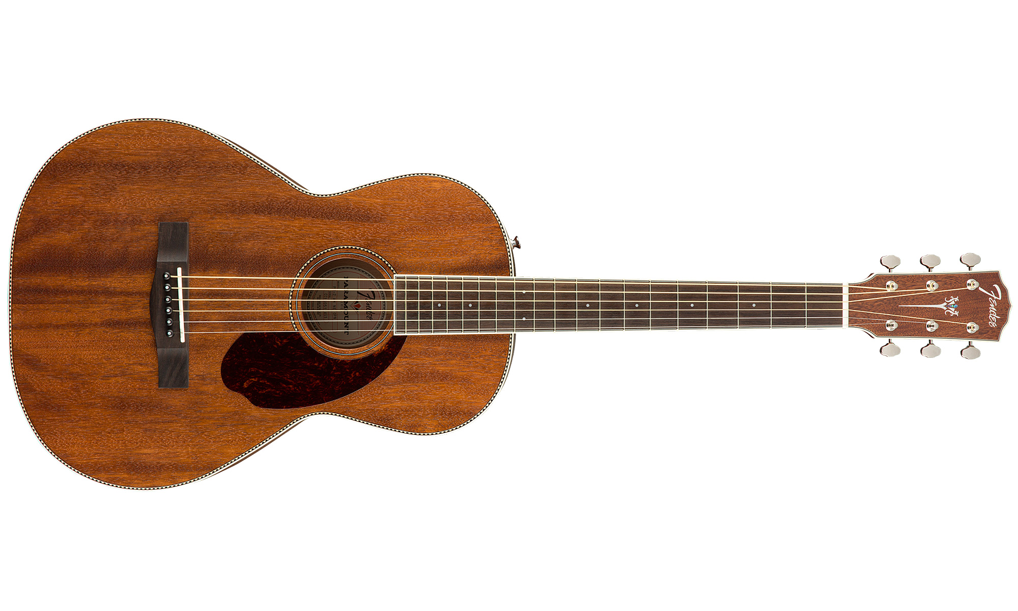 Fender Pm-2 All Mahogany W/case Paramount Parlor Tout Acajou 2017 - Natural Open Pore - Guitarra acústica & electro - Variation 1