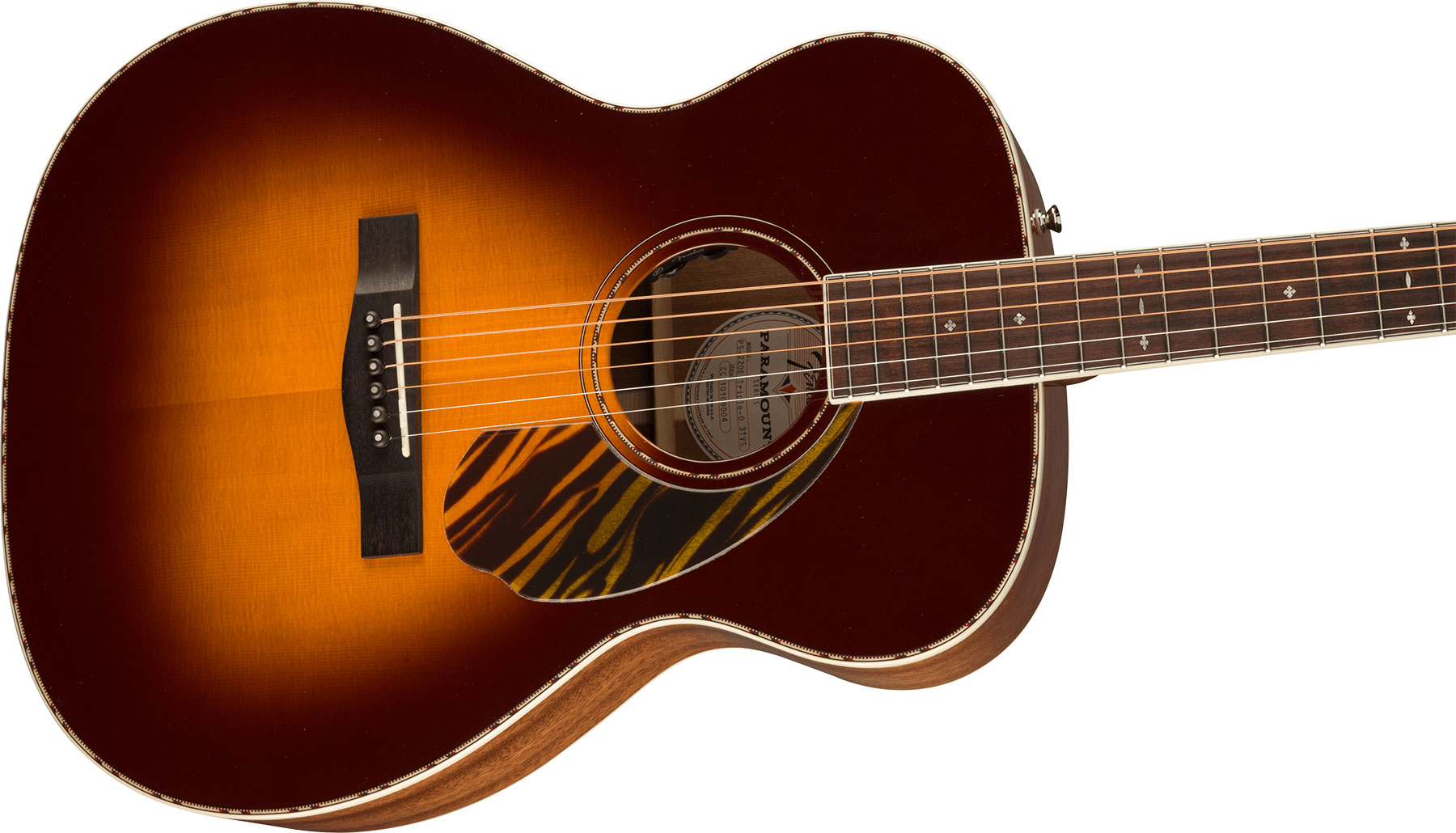 Fender Po-220e Paramount Orchestra Model Om Acajou Ova - 3-color Vintage Sunburst - Guitarra folk - Variation 2