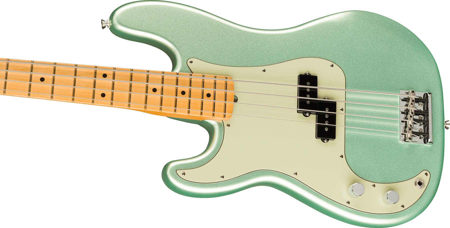 Fender Precision Bass American Professional Ii Lh Gaucher Usa Mn - Mystic Surf Green - Bajo eléctrico de cuerpo sólido - Variation 2