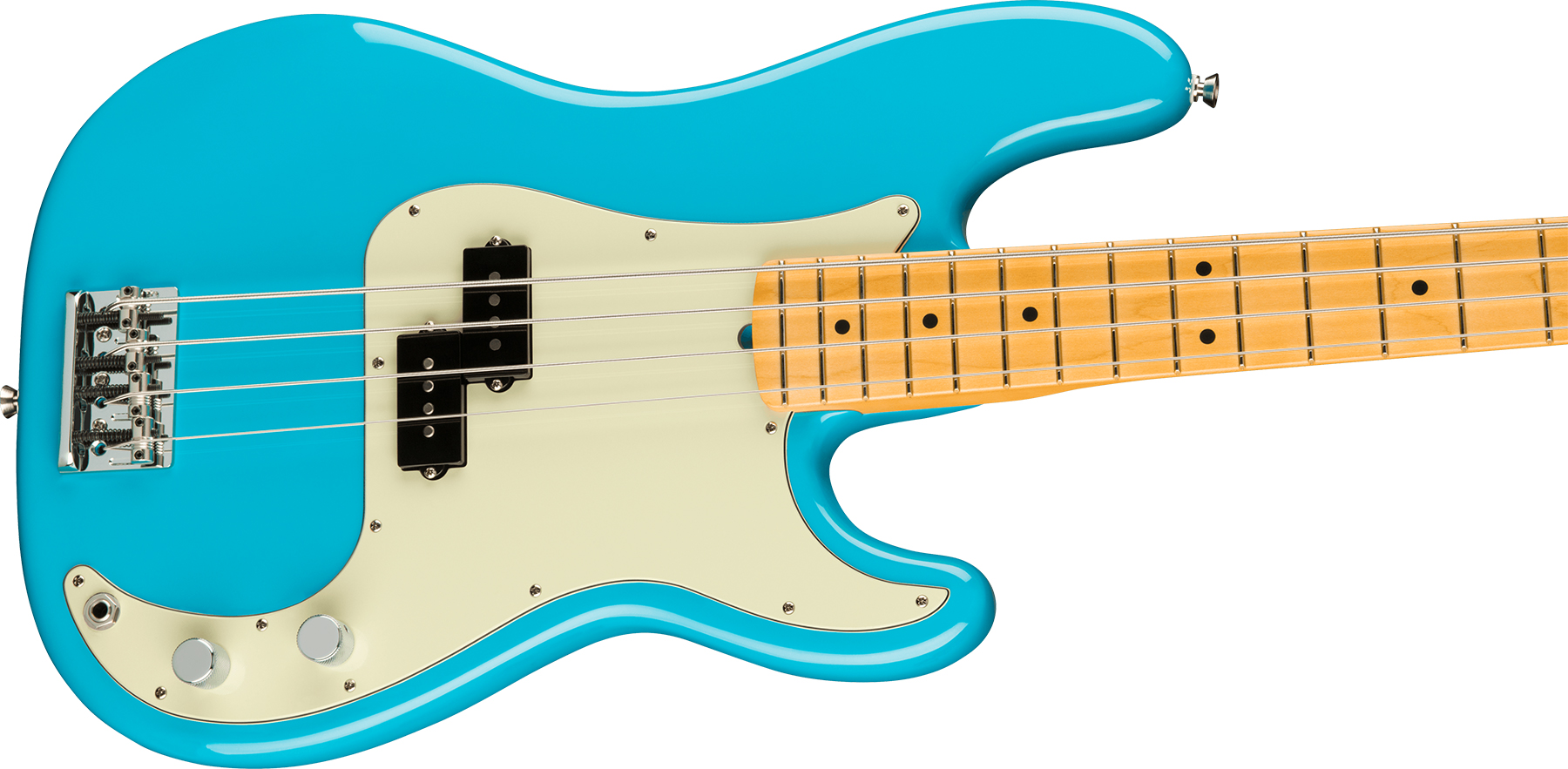 Fender Precision Bass American Professional Ii Usa Mn - Miami Blue - Bajo eléctrico de cuerpo sólido - Variation 2