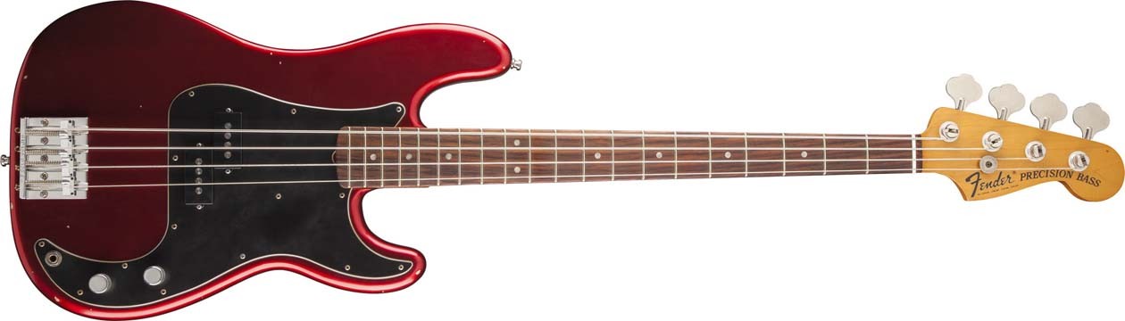 Fender Precision Bass Mexican Artist Nate Mendel 2012 Rw Candy Apple Red - Bajo eléctrico de cuerpo sólido - Variation 1