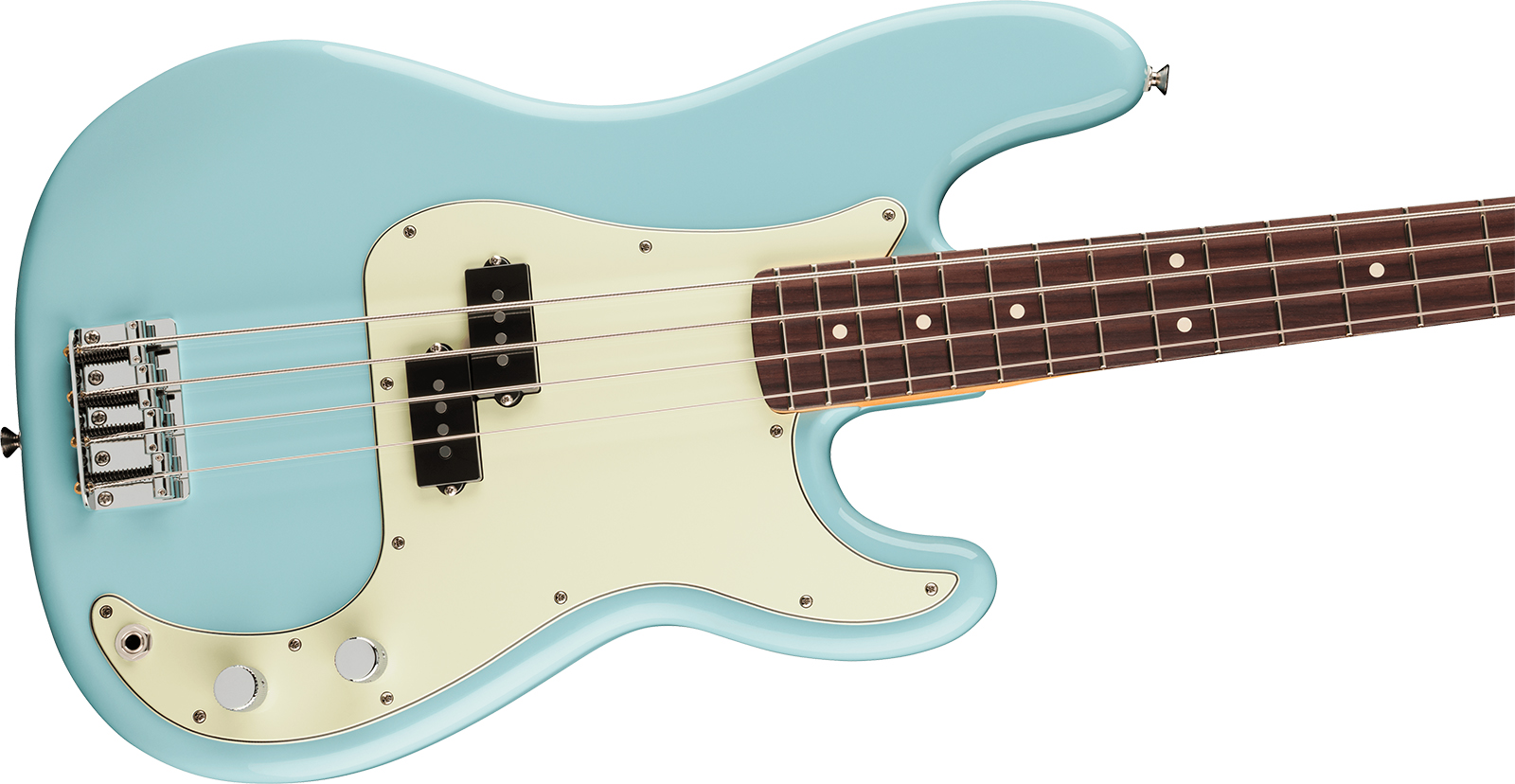 Fender Precision Bass Player Ii 75th Ann. Mex Ht 2s Rw - Daphne Blue - Bajo eléctrico de cuerpo sólido - Variation 2