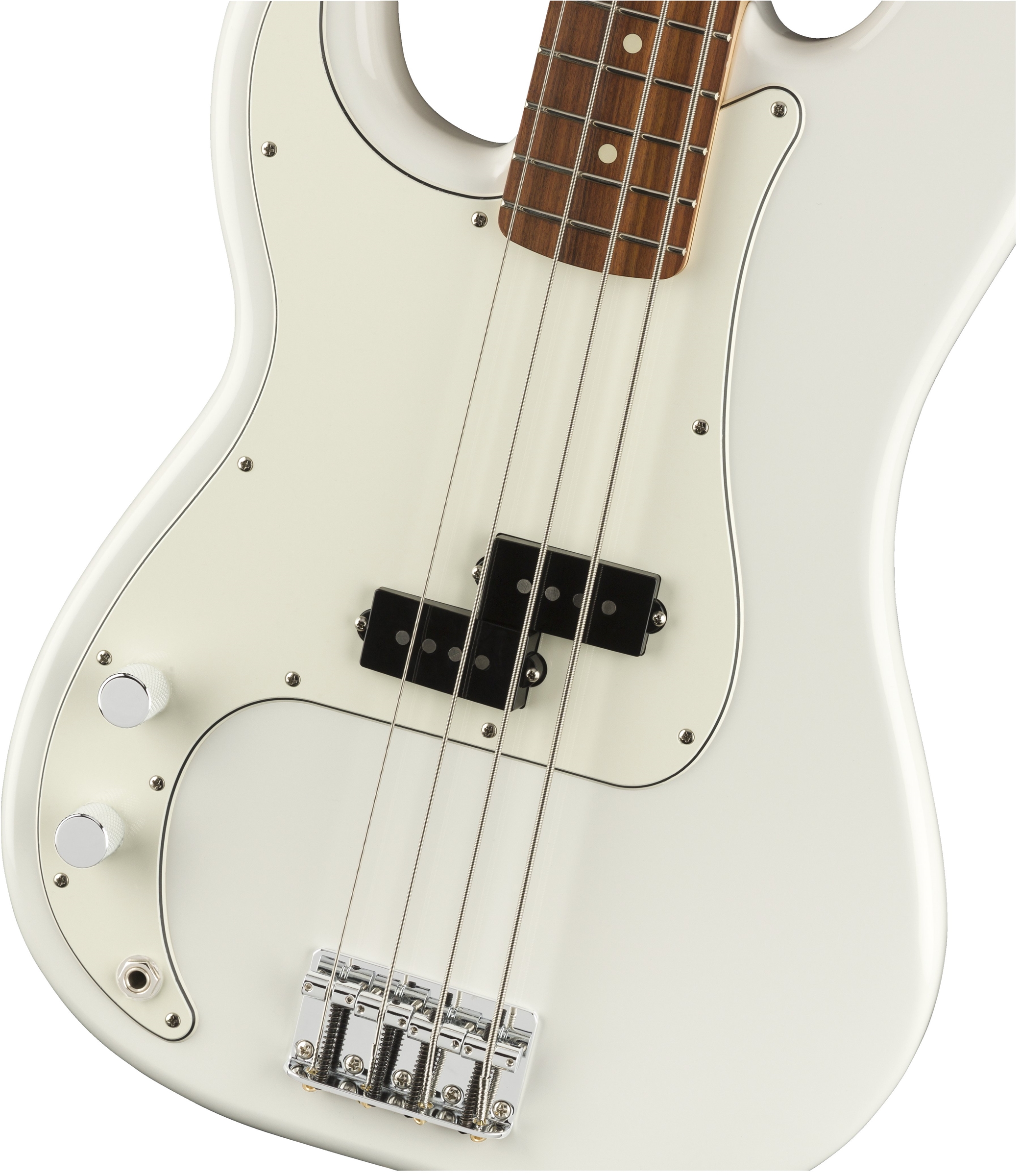 Fender Precision Bass Player Lh Gaucher Mex Pf - Polar White - Bajo eléctrico de cuerpo sólido - Variation 2