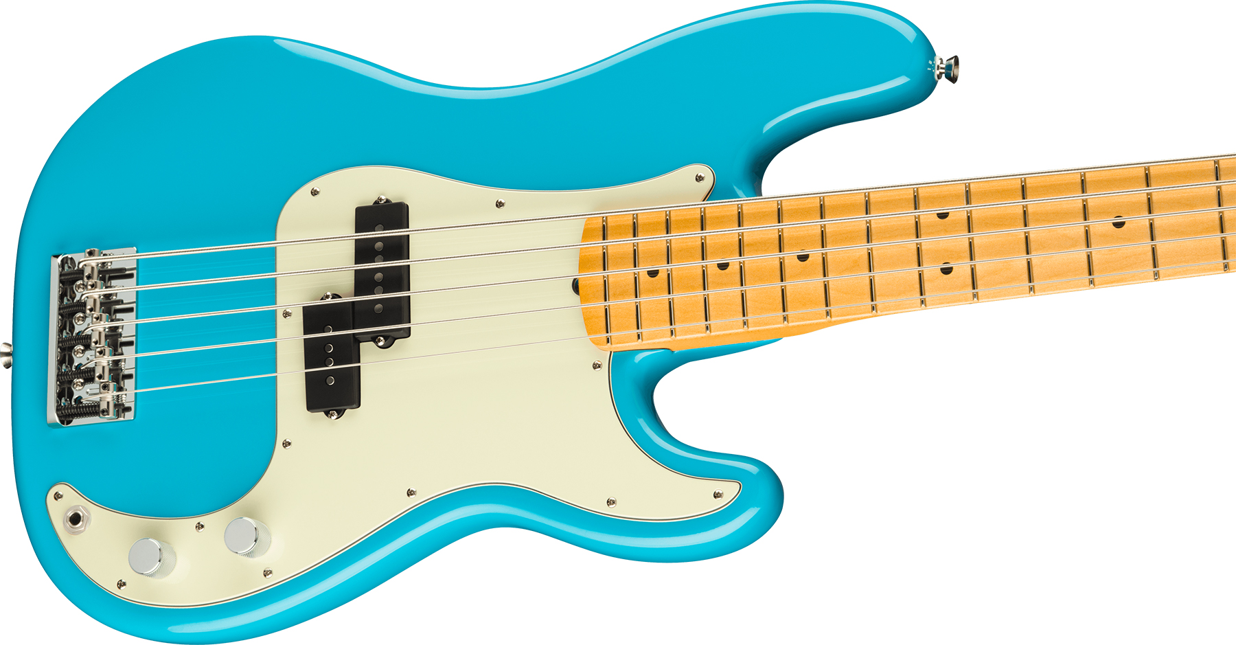 Fender Precision Bass V American Professional Ii Usa 5-cordes Mn - Miami Blue - Bajo eléctrico de cuerpo sólido - Variation 2
