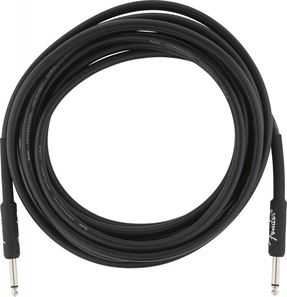Cable Fender Professional Instrument Cable, Straight/Straight, 15ft - Black