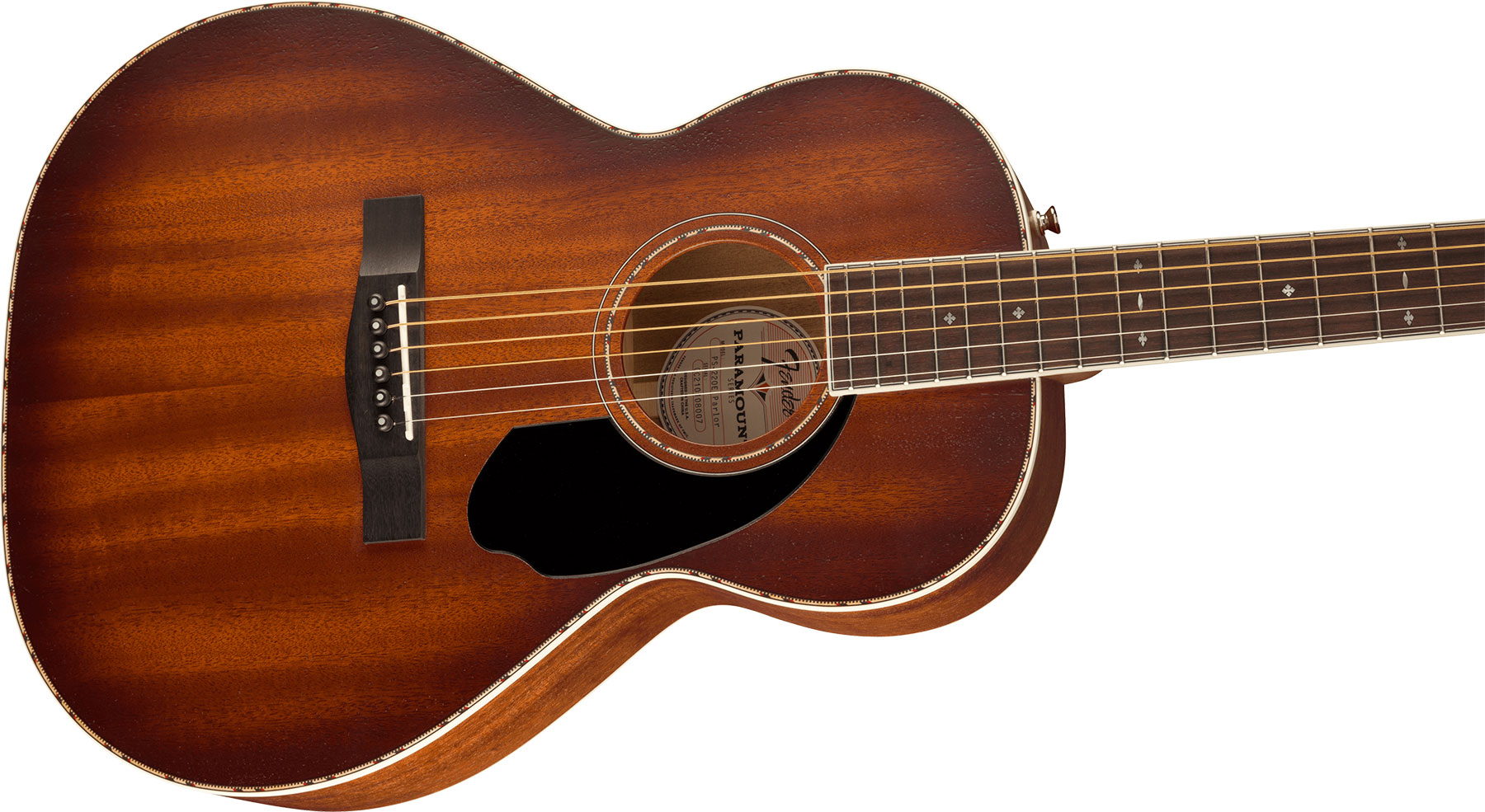 Fender Ps-220e Paramount All Mahogany Parlor Tout Acajou Ova - Aged Cognac Burst - Guitarra electro acustica - Variation 2