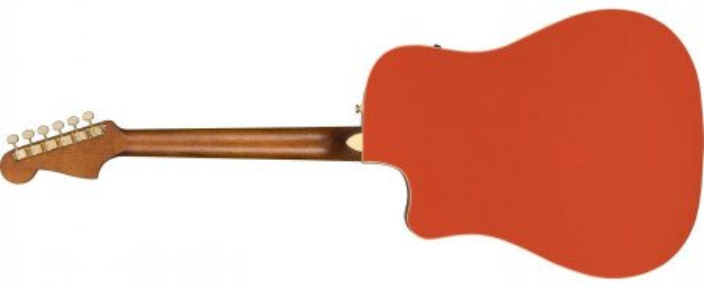 Fender Redondo Player California Ltd Dreadnought Cw Epicea Acajou Wal - Fiesta Red - Guitarra acústica & electro - Variation 1