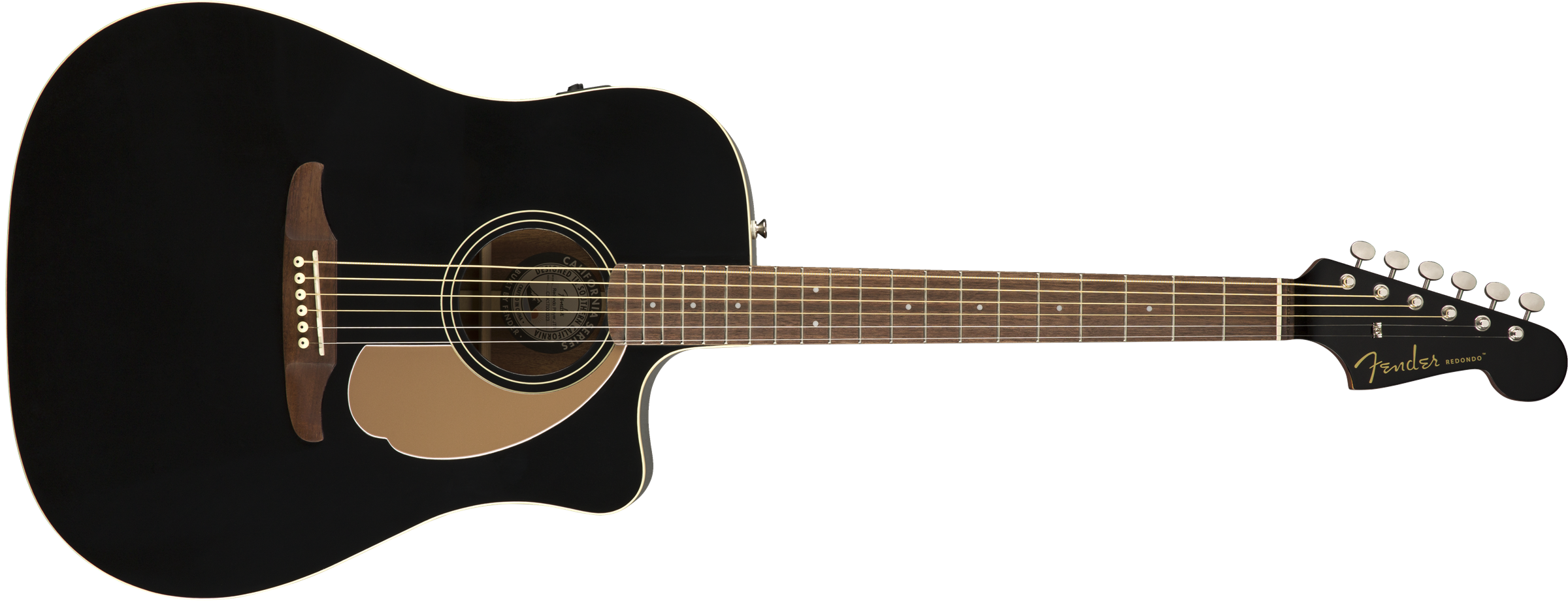 Fender Redondo California Player Dreadnought Cw Epicea Acajou Pau - Jetty Black - Guitarra electro acustica - Variation 1