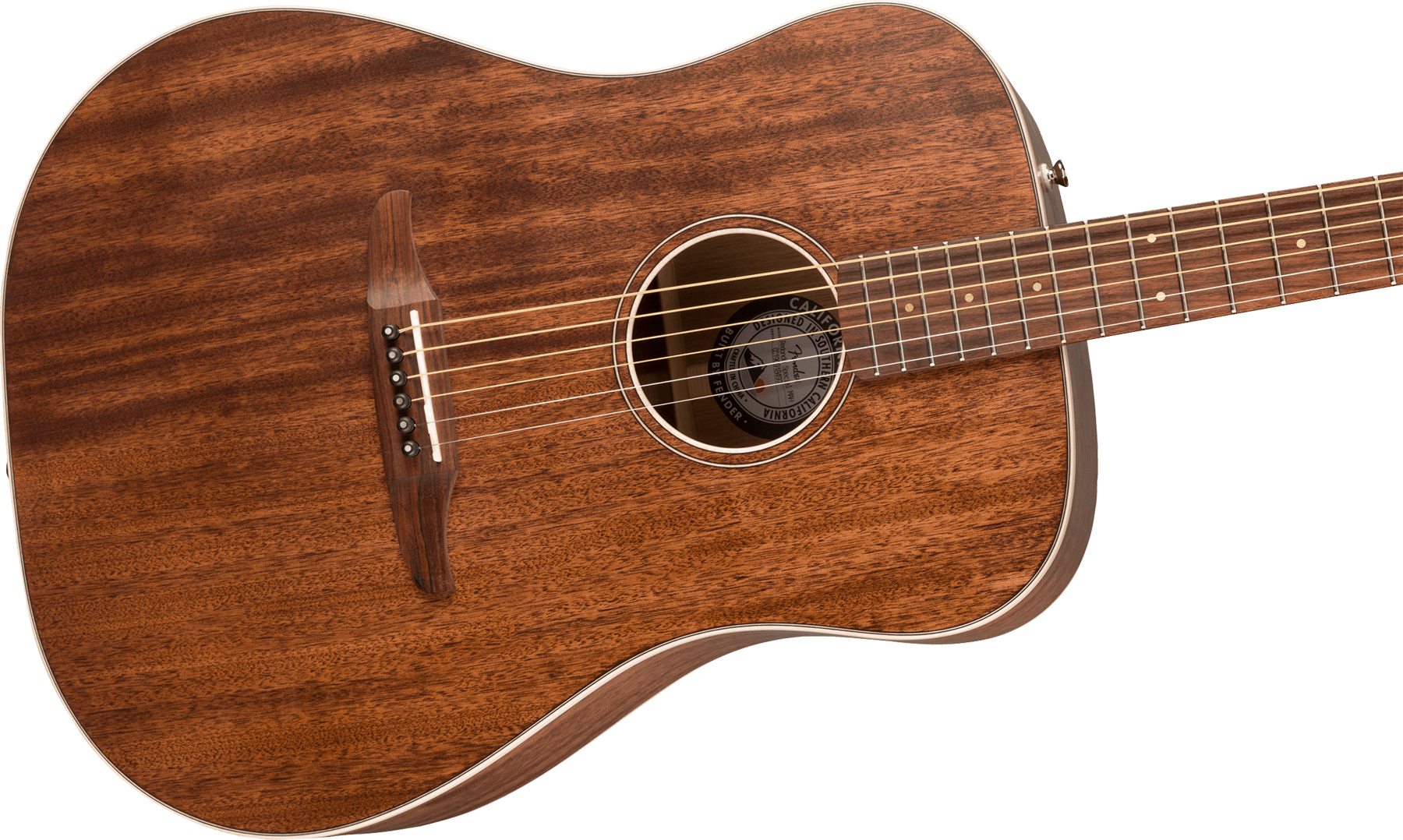 Fender Redondo Special California Dreadnought Tout Acajou Pf +housse - Natural Satin - Guitarra electro acustica - Variation 2