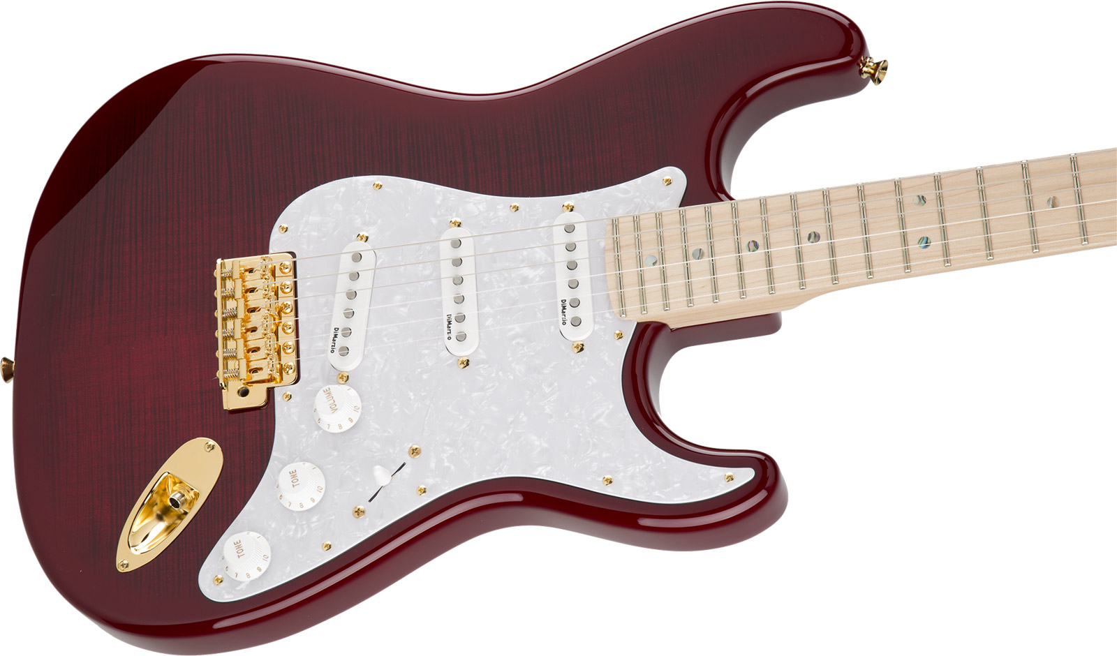 Fender Richie Kotzen Strat Japan Ltd 3s Mn - Transparent Red Burst - Guitarra eléctrica con forma de str. - Variation 5