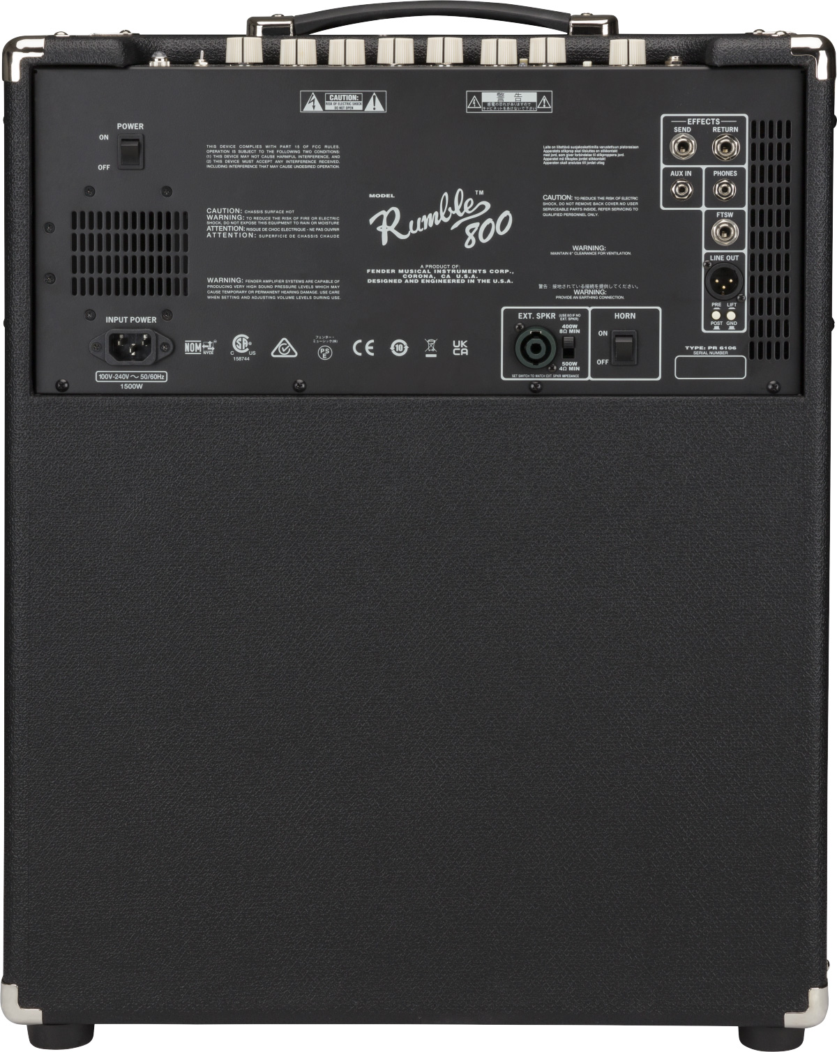 Fender Rumble 800 Combo 800w 2x10 - Combo amplificador para bajo - Variation 1